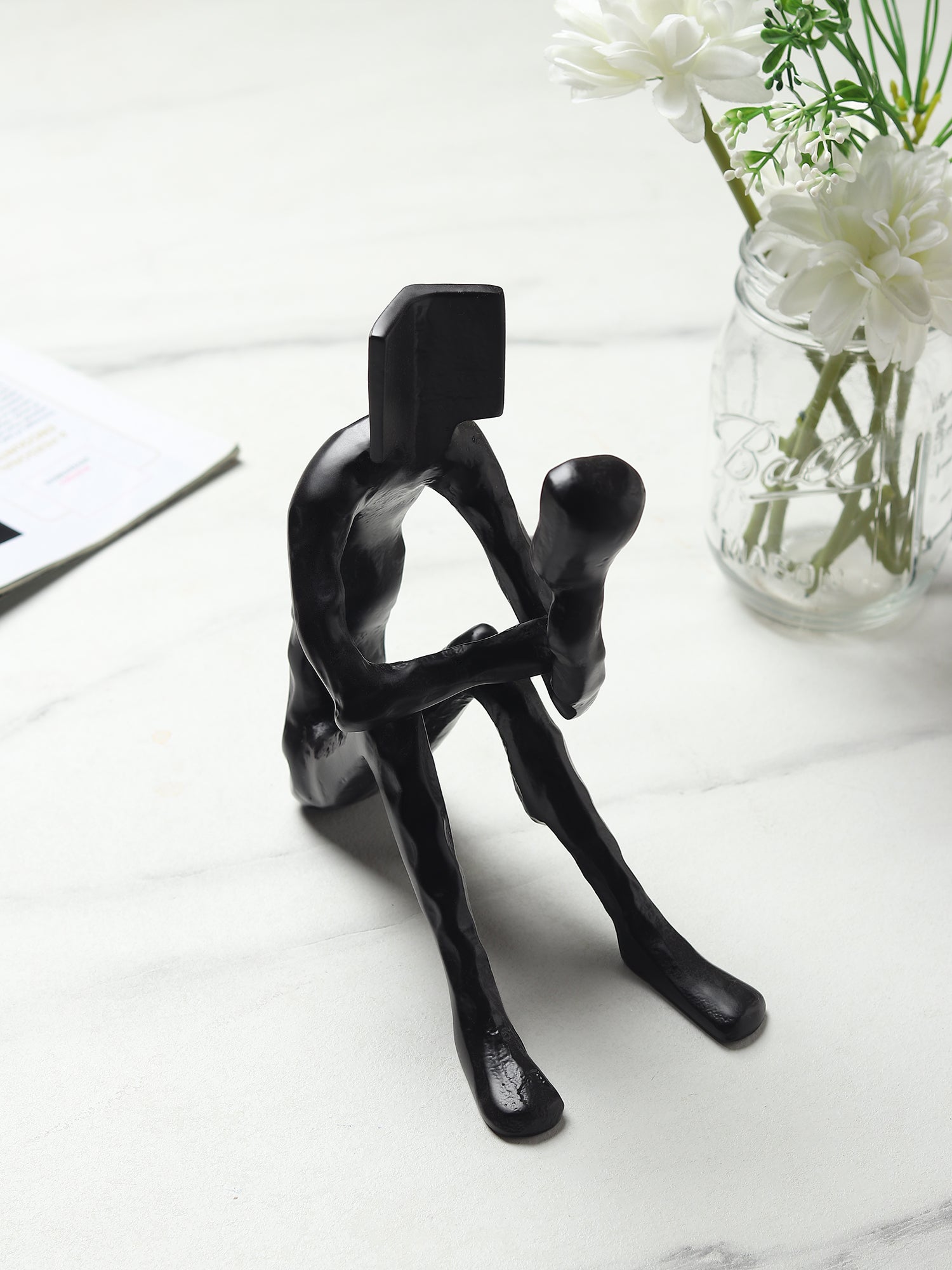 Pensive Reader in Black