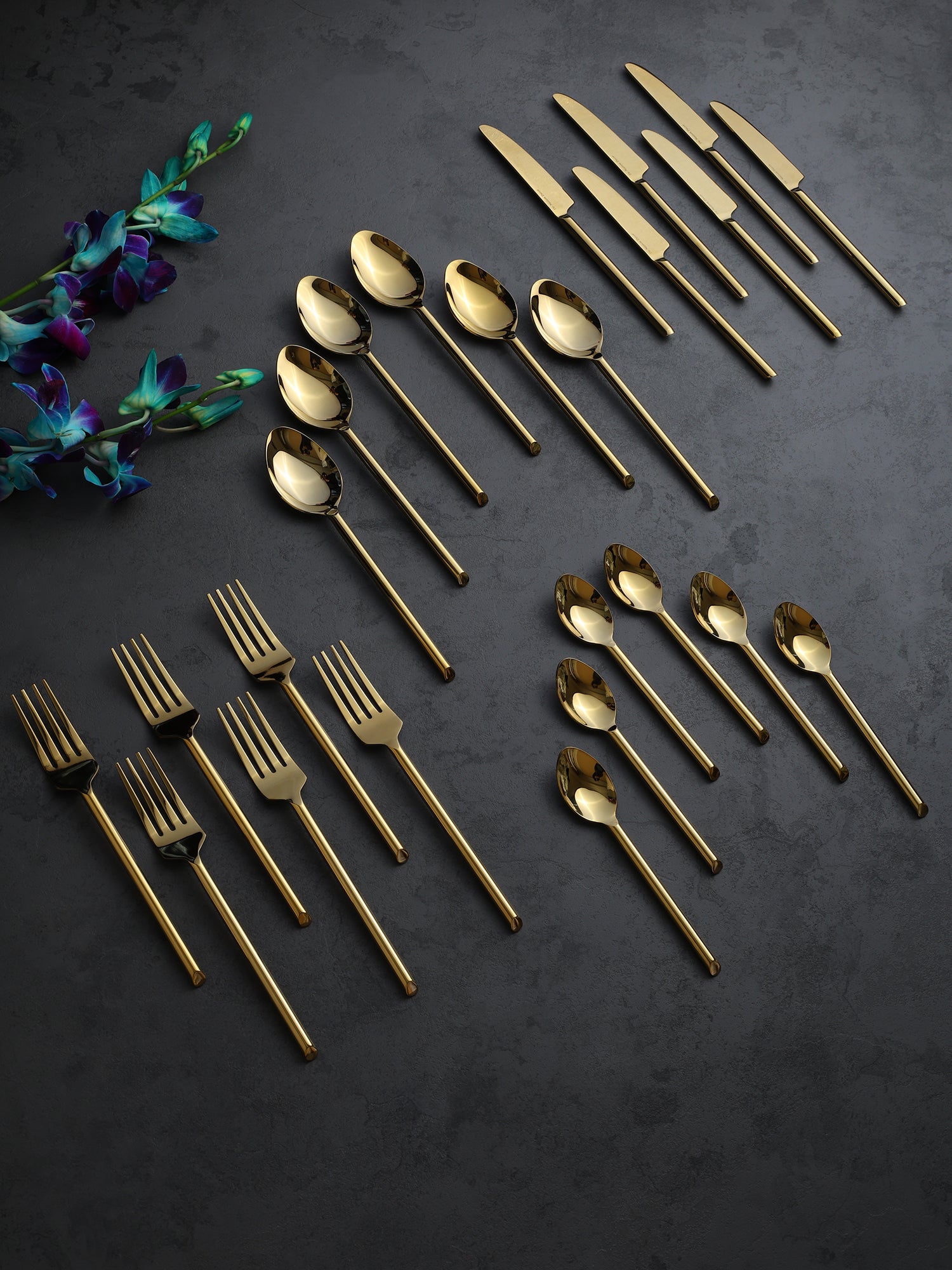 Sleek Cut Cutlery Set of 24