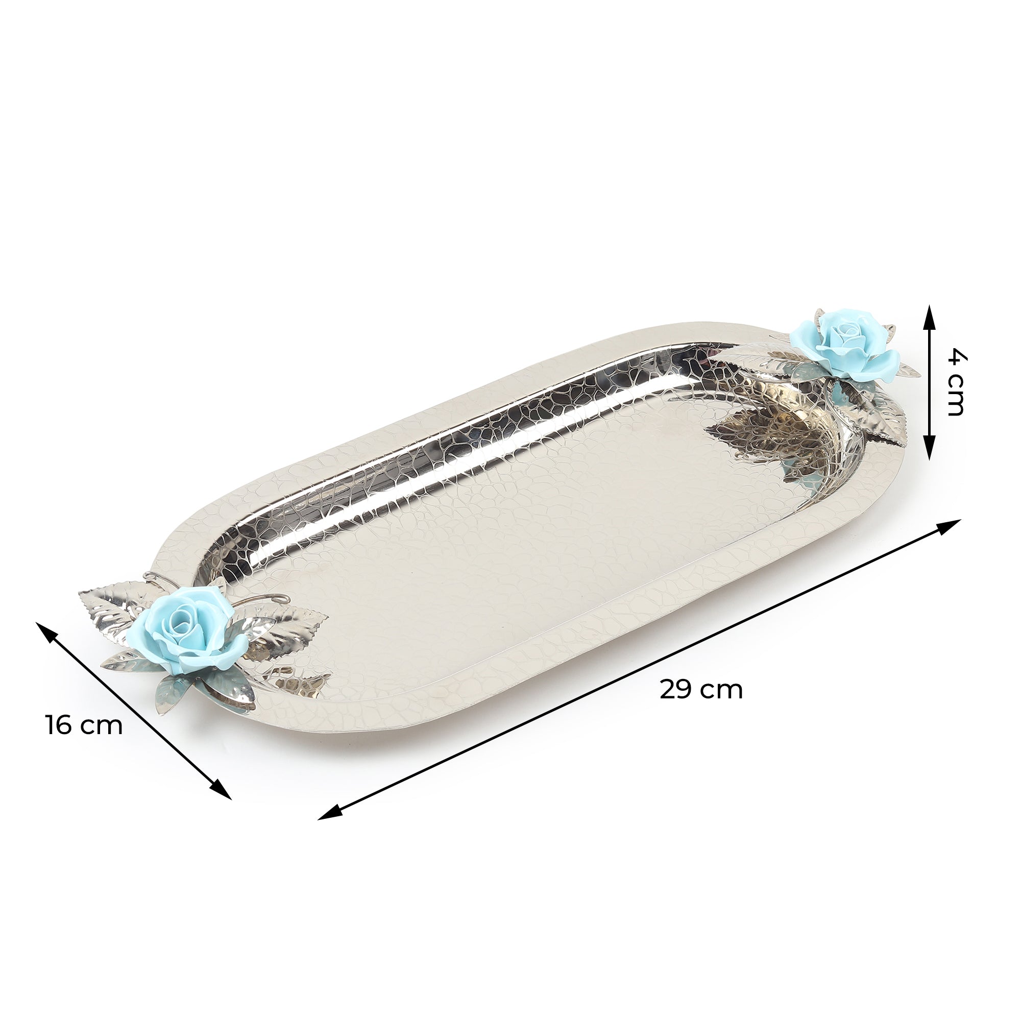 Petal Eclat Blue Oval Tray