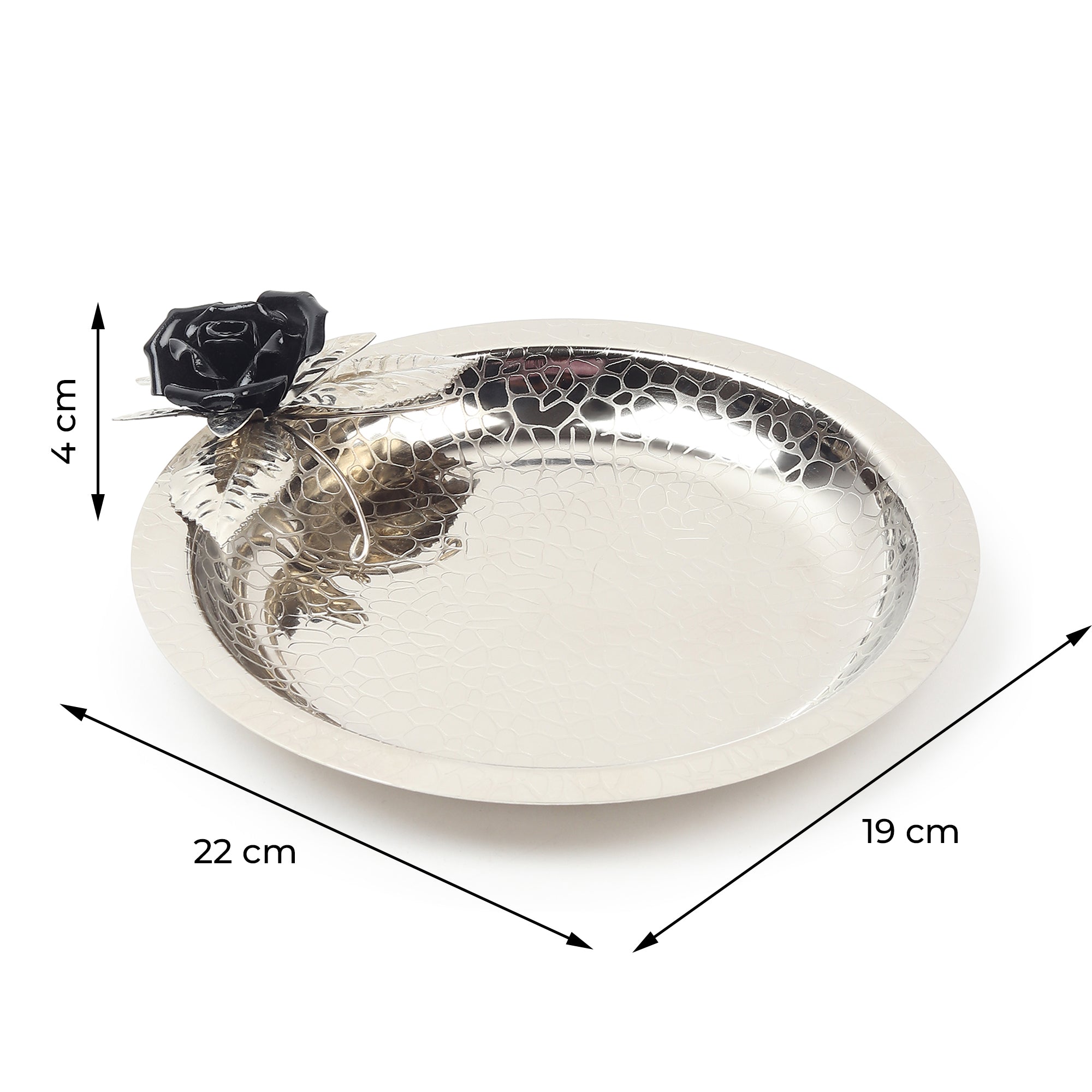 Petal Eclat Black Circle Plate