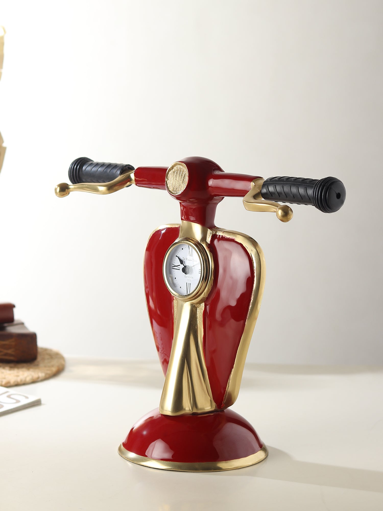 Vespa Silver Table Clock
