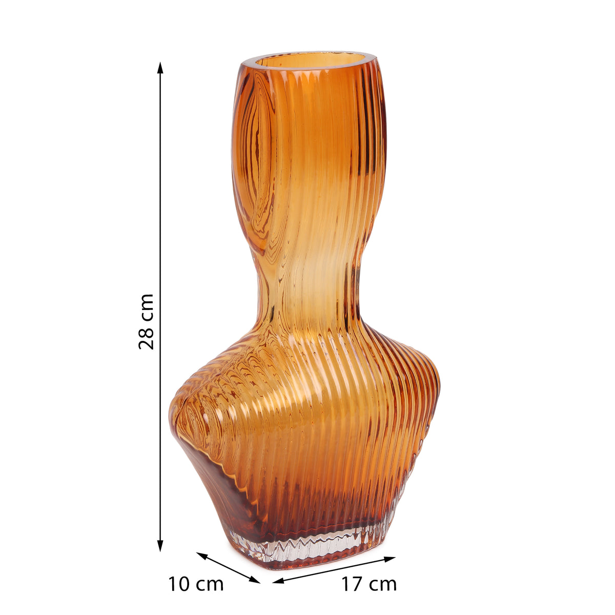 Apollo Amber Glass Vase