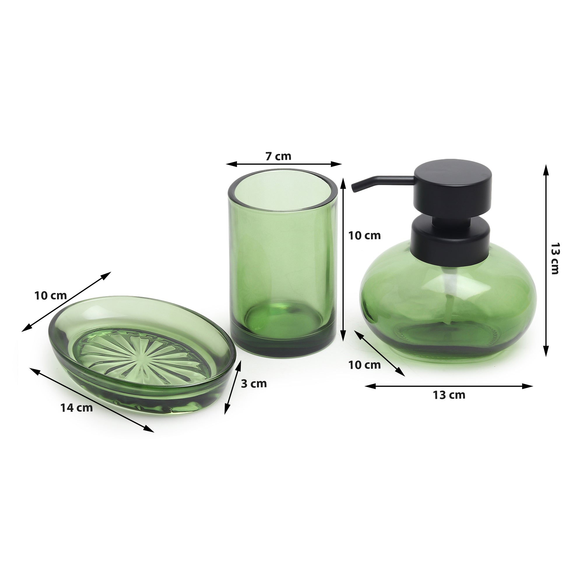 Bramble Green Bathroom Set