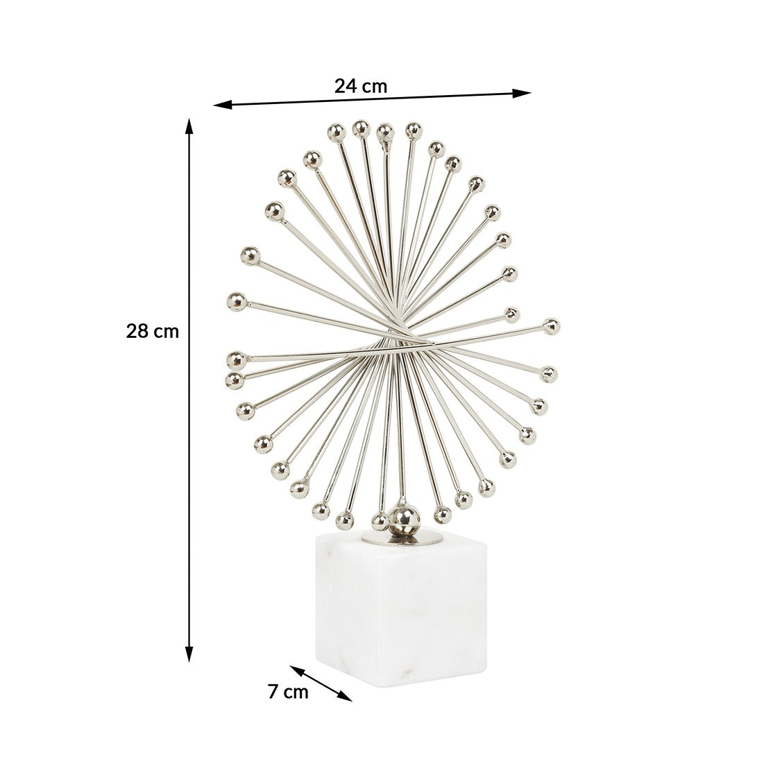 Spinfinity Sculpture in Silver