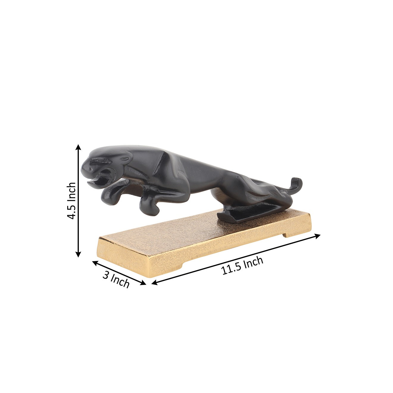 The panther's leap on gold base