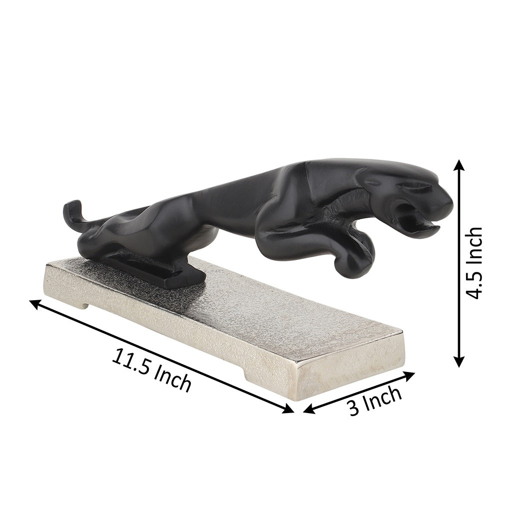 The panther's leap on Silver base