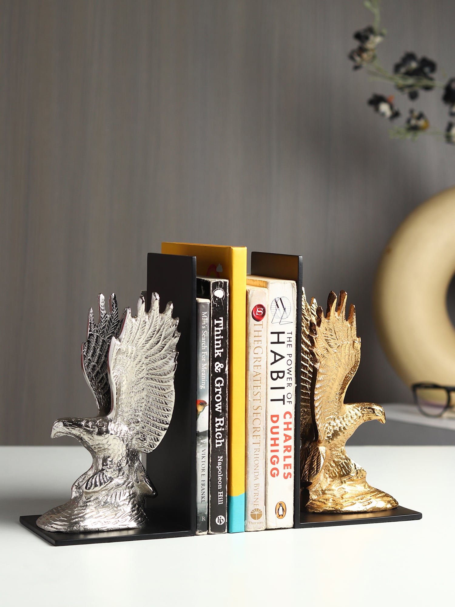 The Helion Pair Bookend Silver & Gold