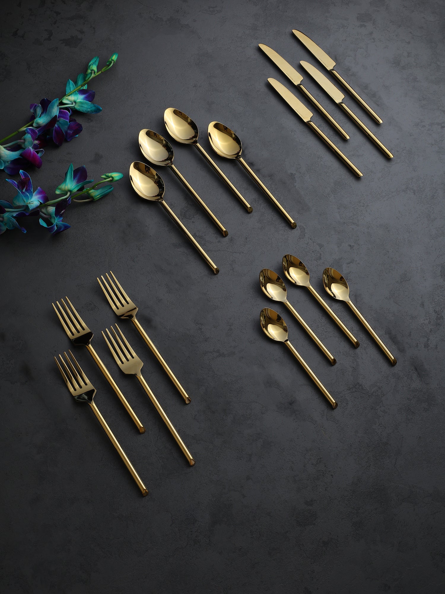 Sleek Cut Cutlery Set of 16