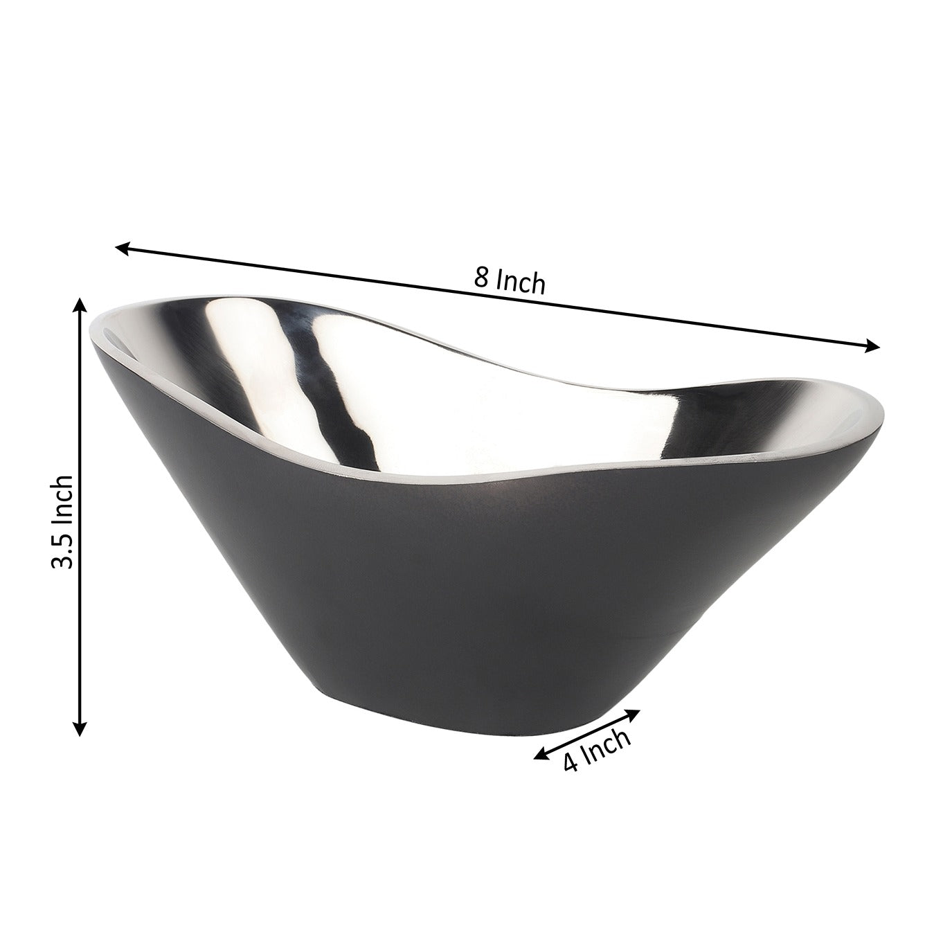 Opulent Oval Bowl Silver