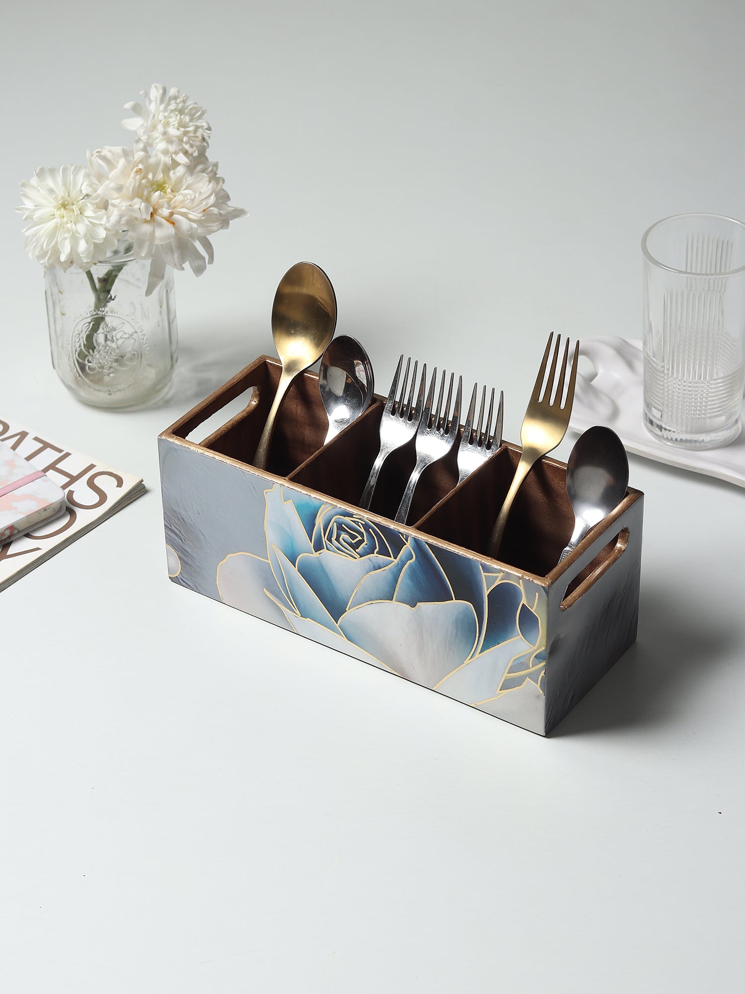 Azure Whisper Cutlery Holder