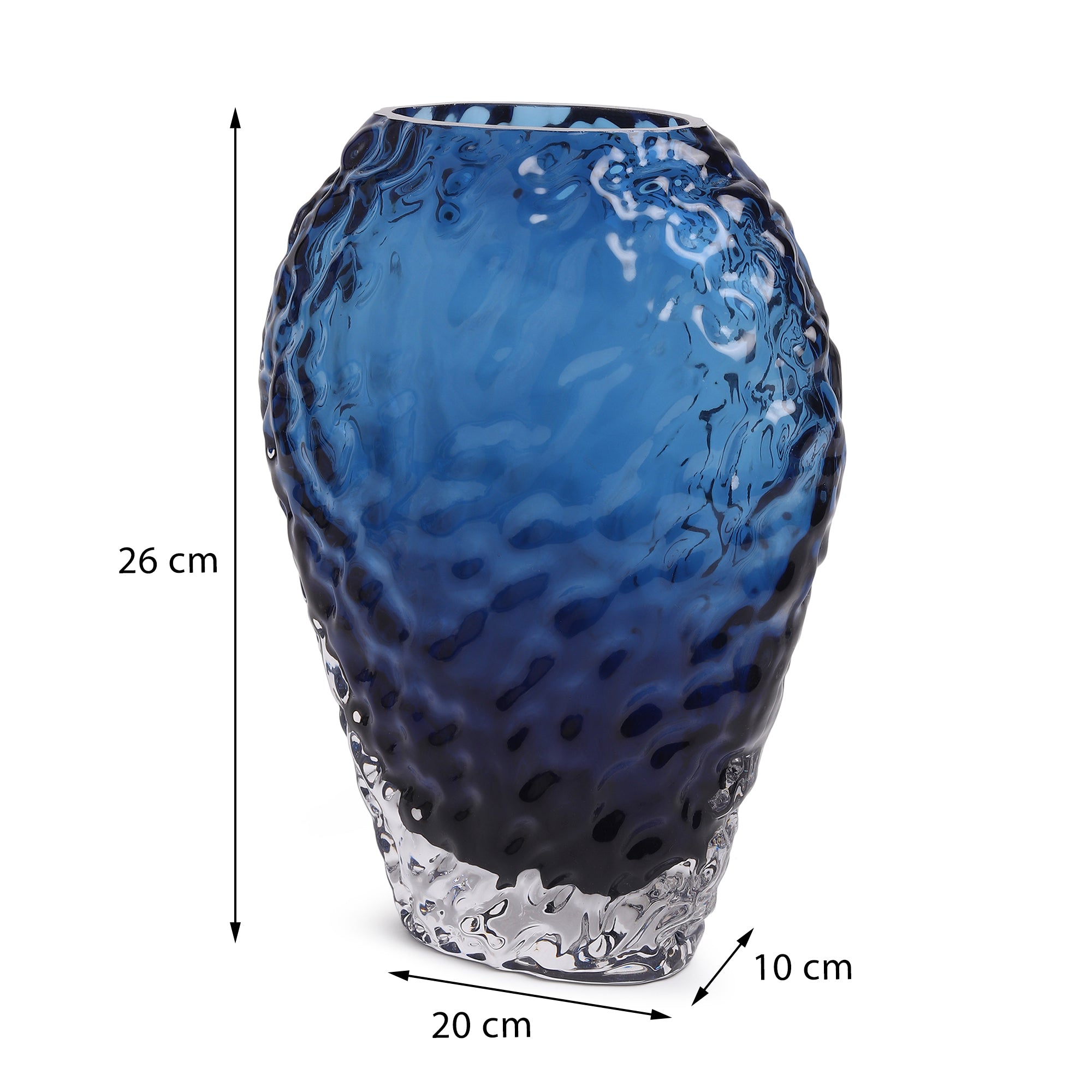 Torrent Blue Crystal Vase Tall
