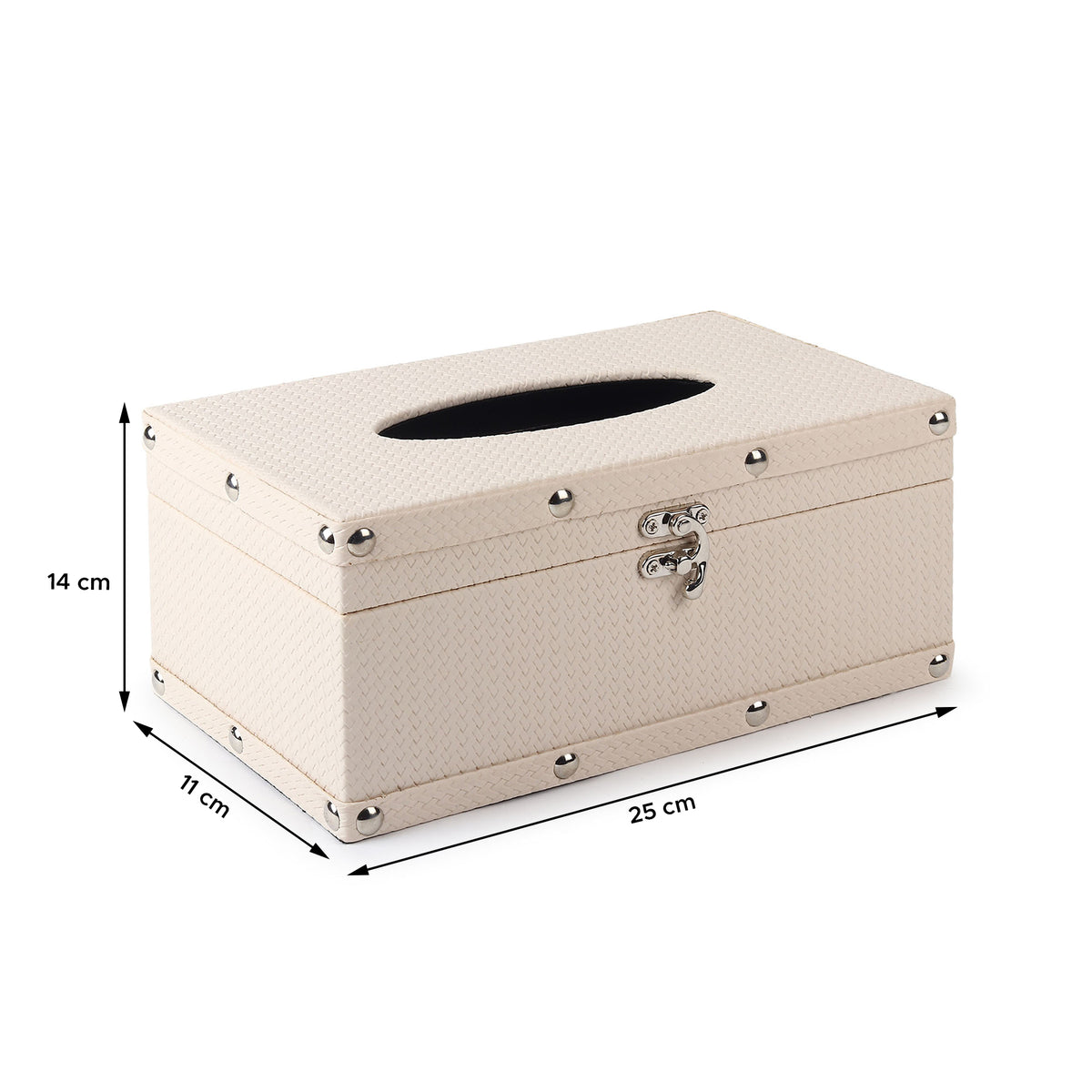 Bexley Leather White Tissue Box