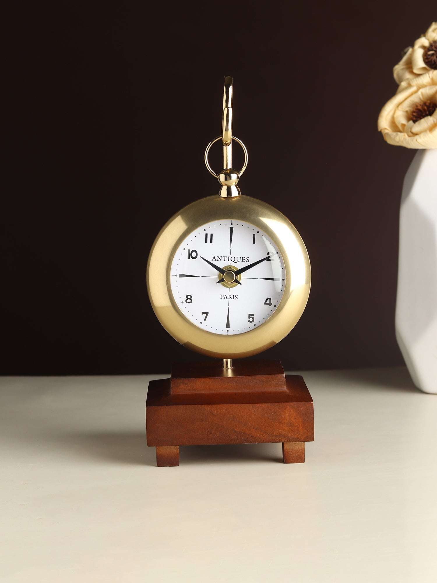 Eldora Gold Table Clock