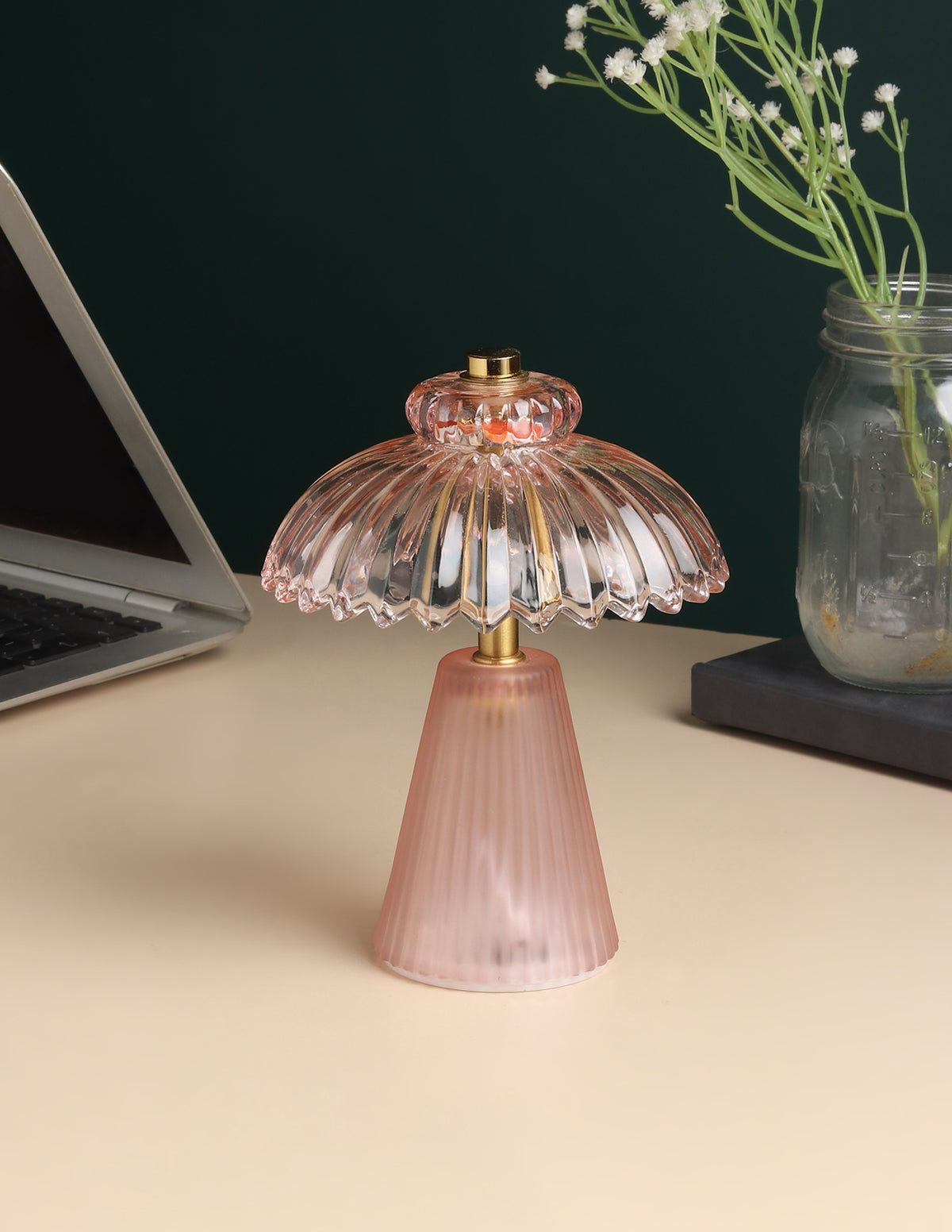 Cressa Crystelle Pink Glass Lamp