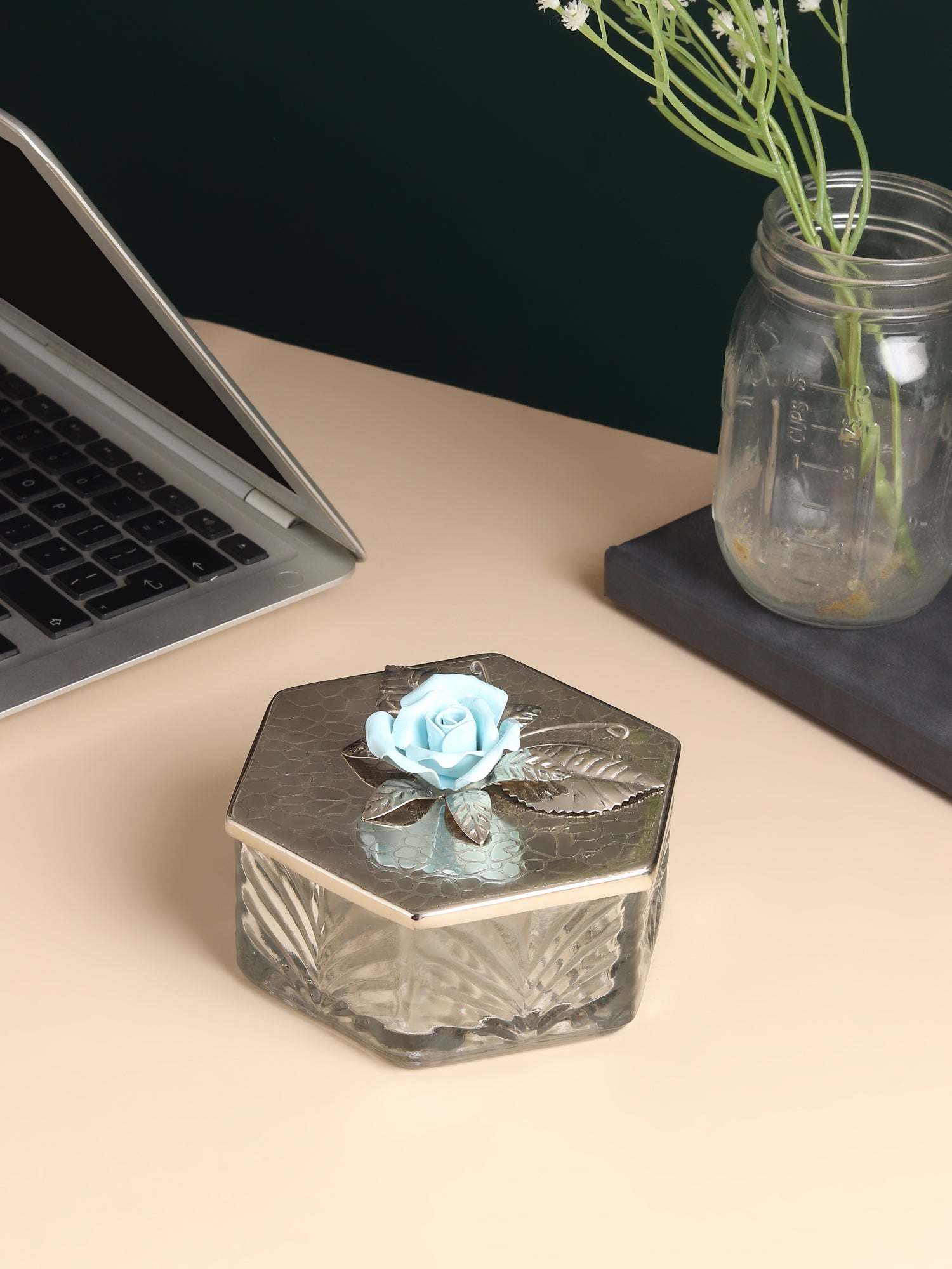 Petal Eclat Blue Hexa storage Box