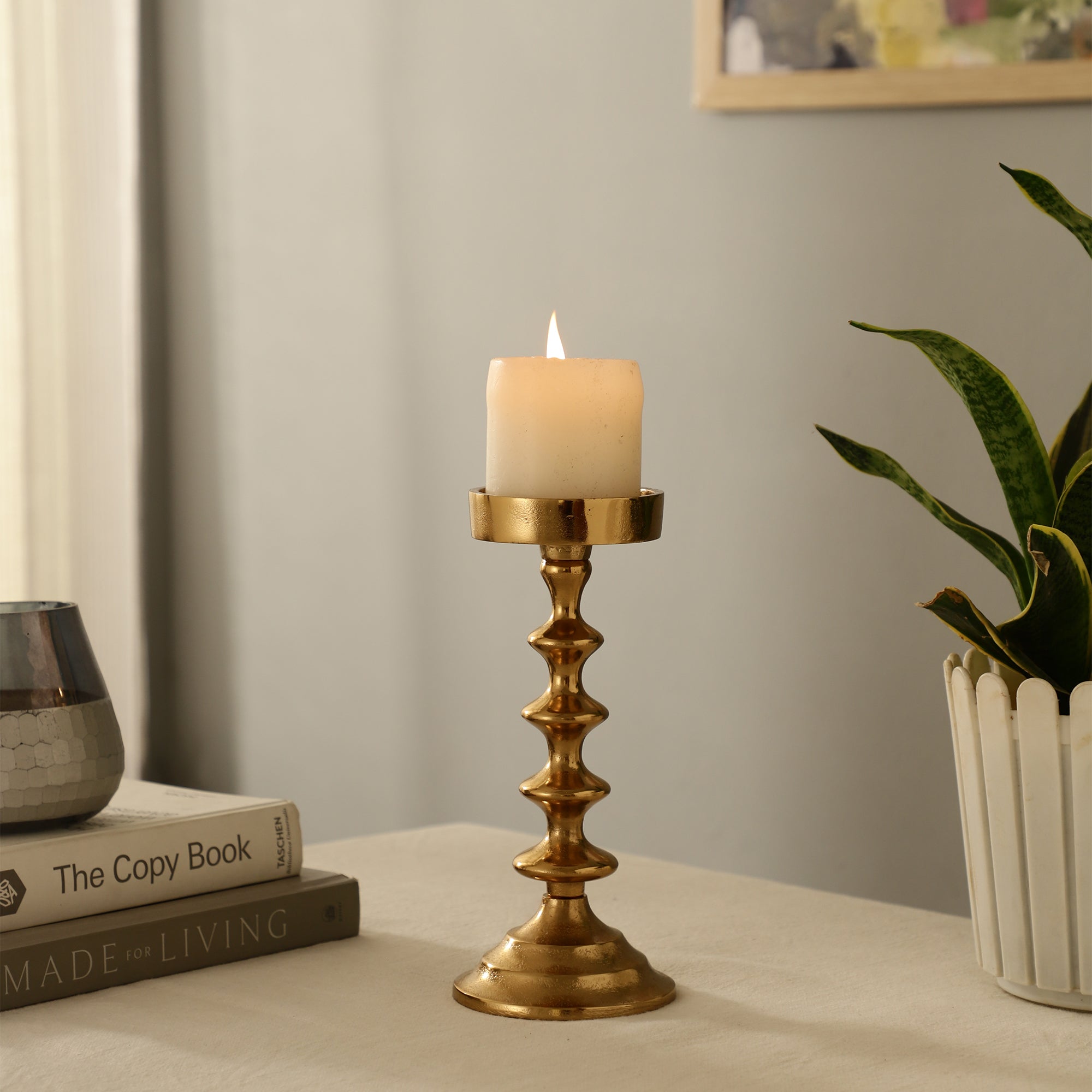 Ebon Whisper Medium Pillar Candle holders