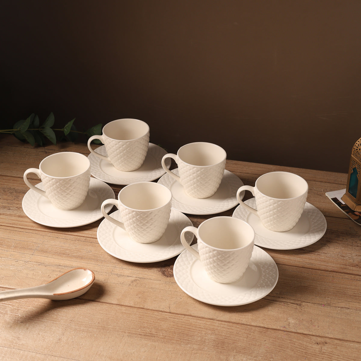 Criss Cup & Saucer Set of 6