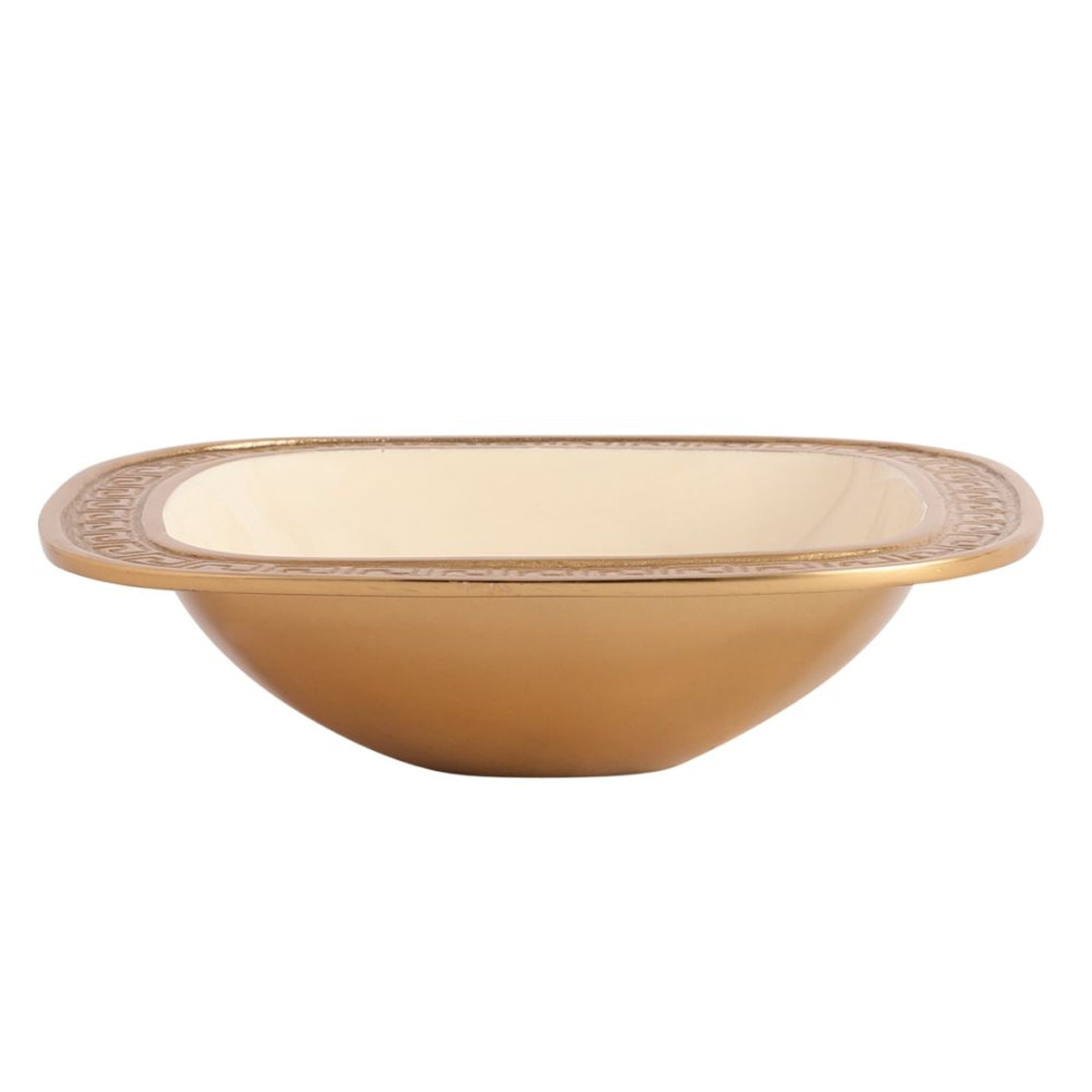 Versace Design Bowl in Ivory Enamel & Gold Finish