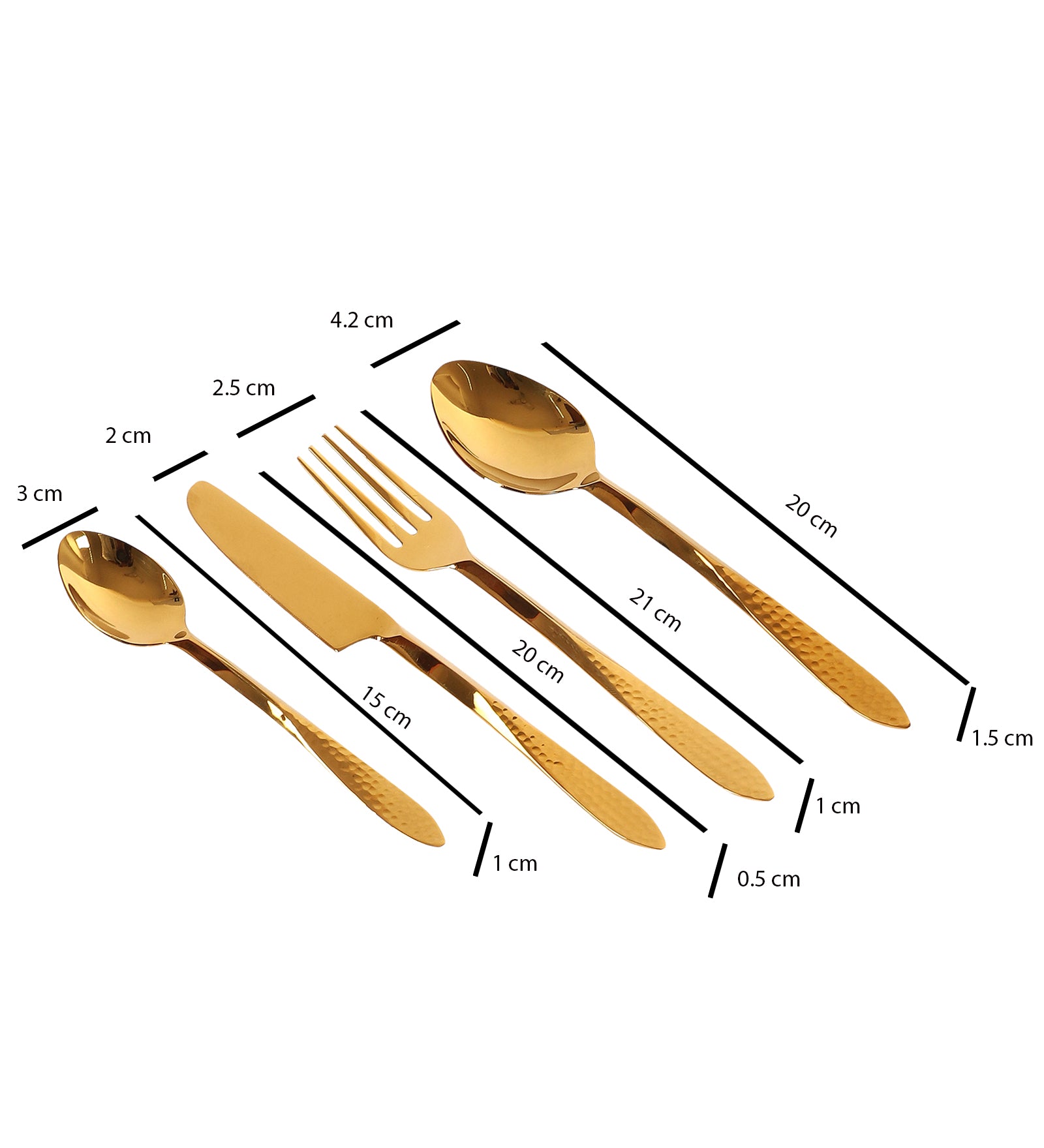 DUNE HAMMERED Cutlery set of 24
