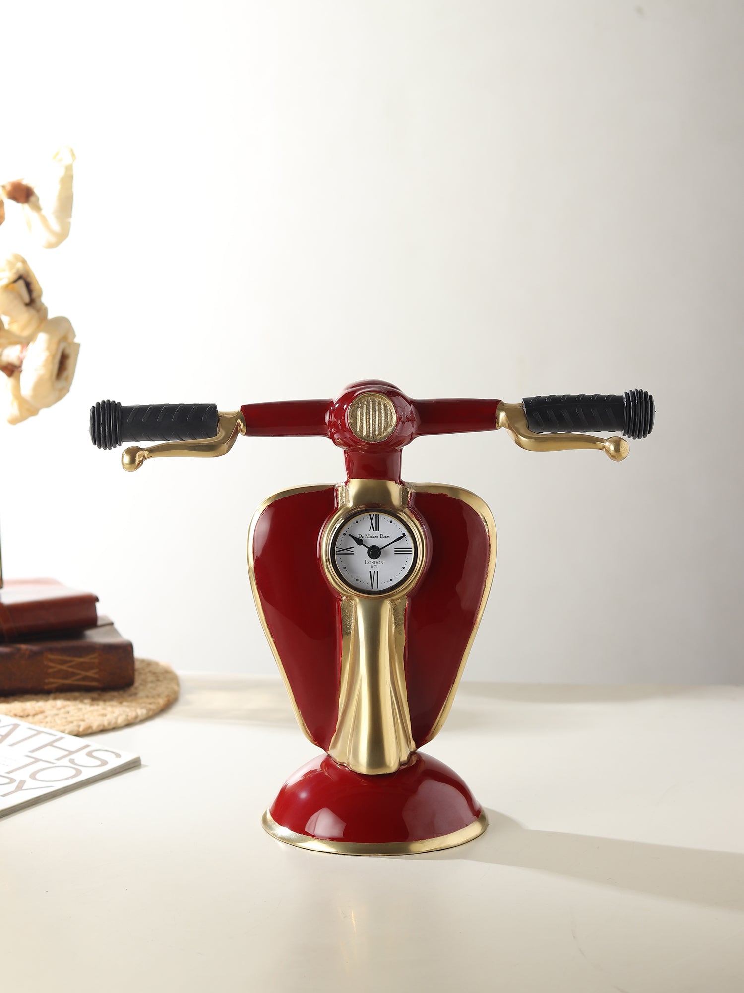 Vespa Silver Table Clock
