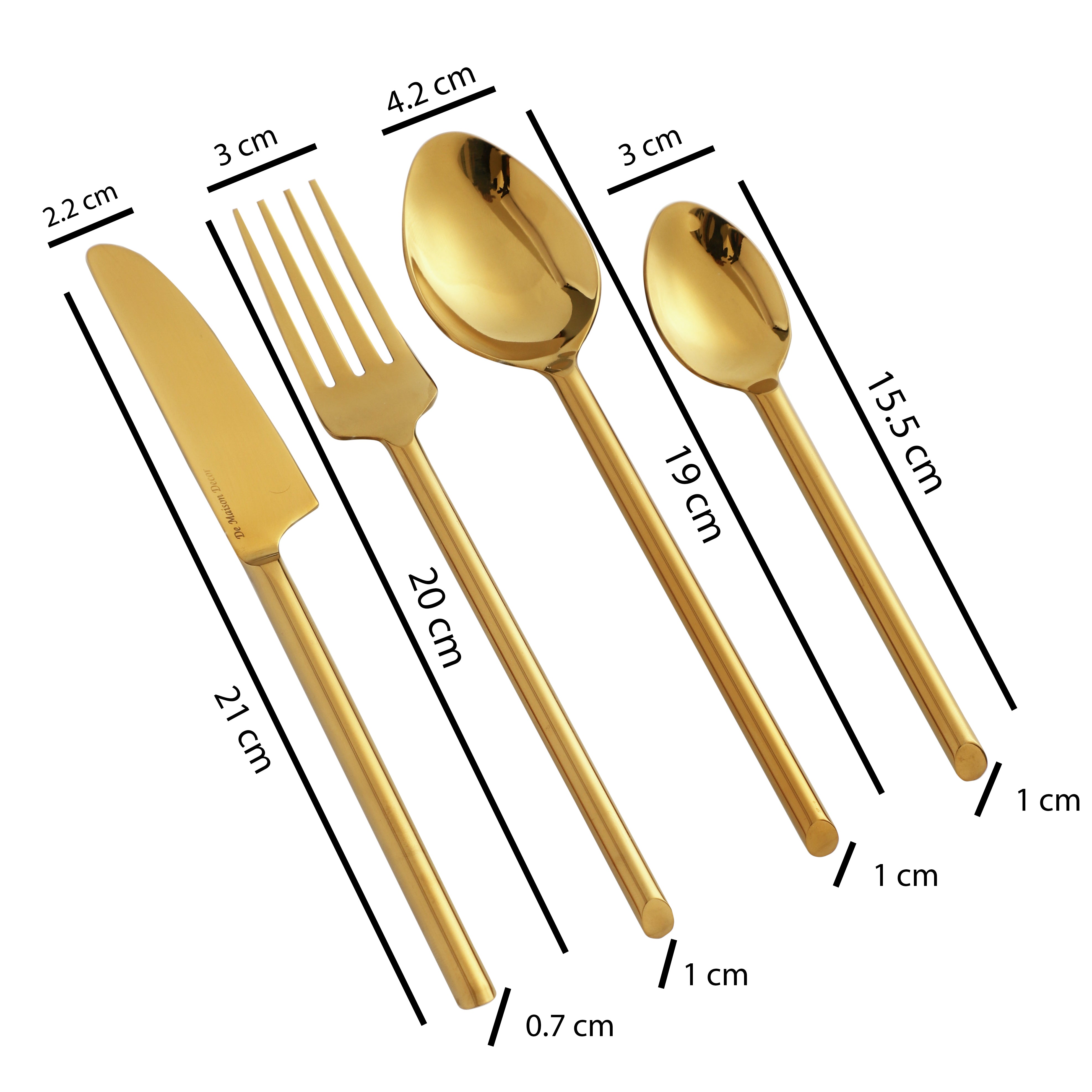 Sleek Cut Cutlery Set of 24