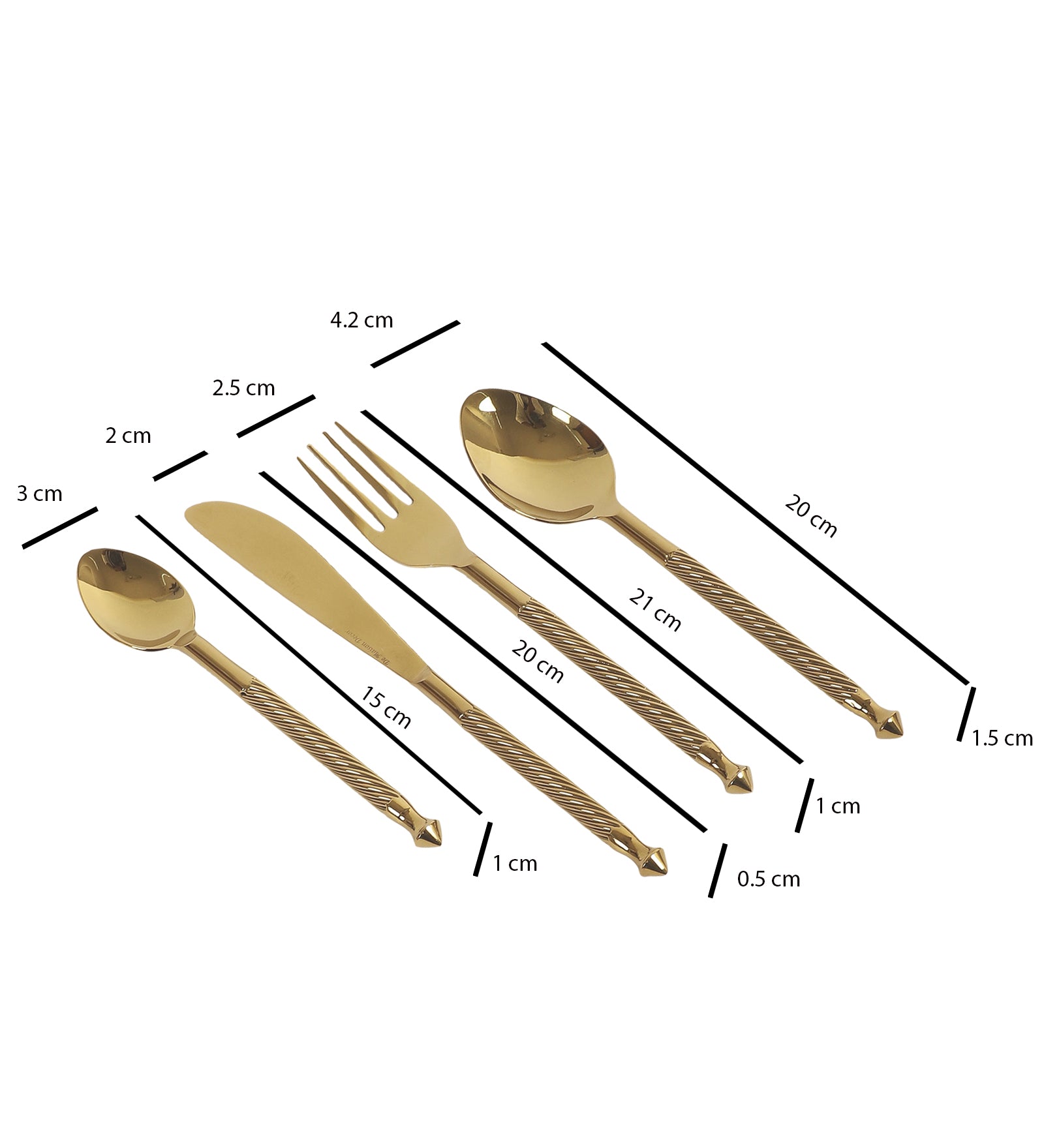 Brio Cutlery set of 16 & 24  in Gold