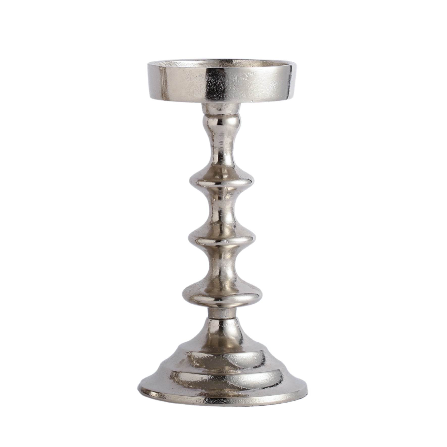 Ebon Whisper small Silver Candle holders