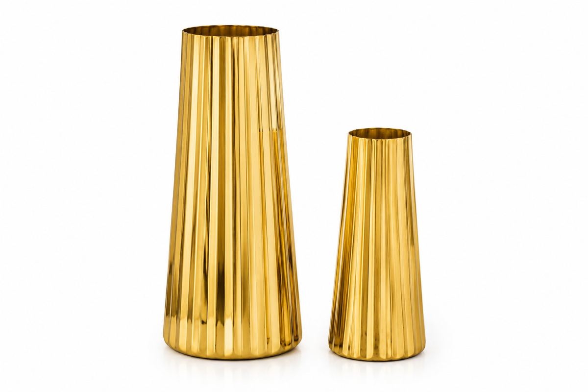 Alora Steel vase set of 2