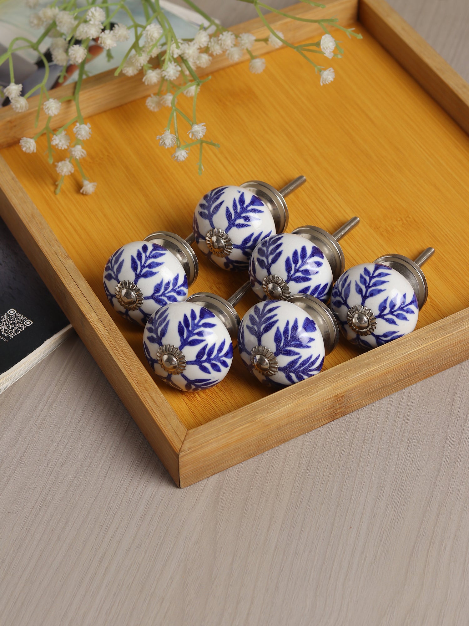 Ink Petal Knob set of 6