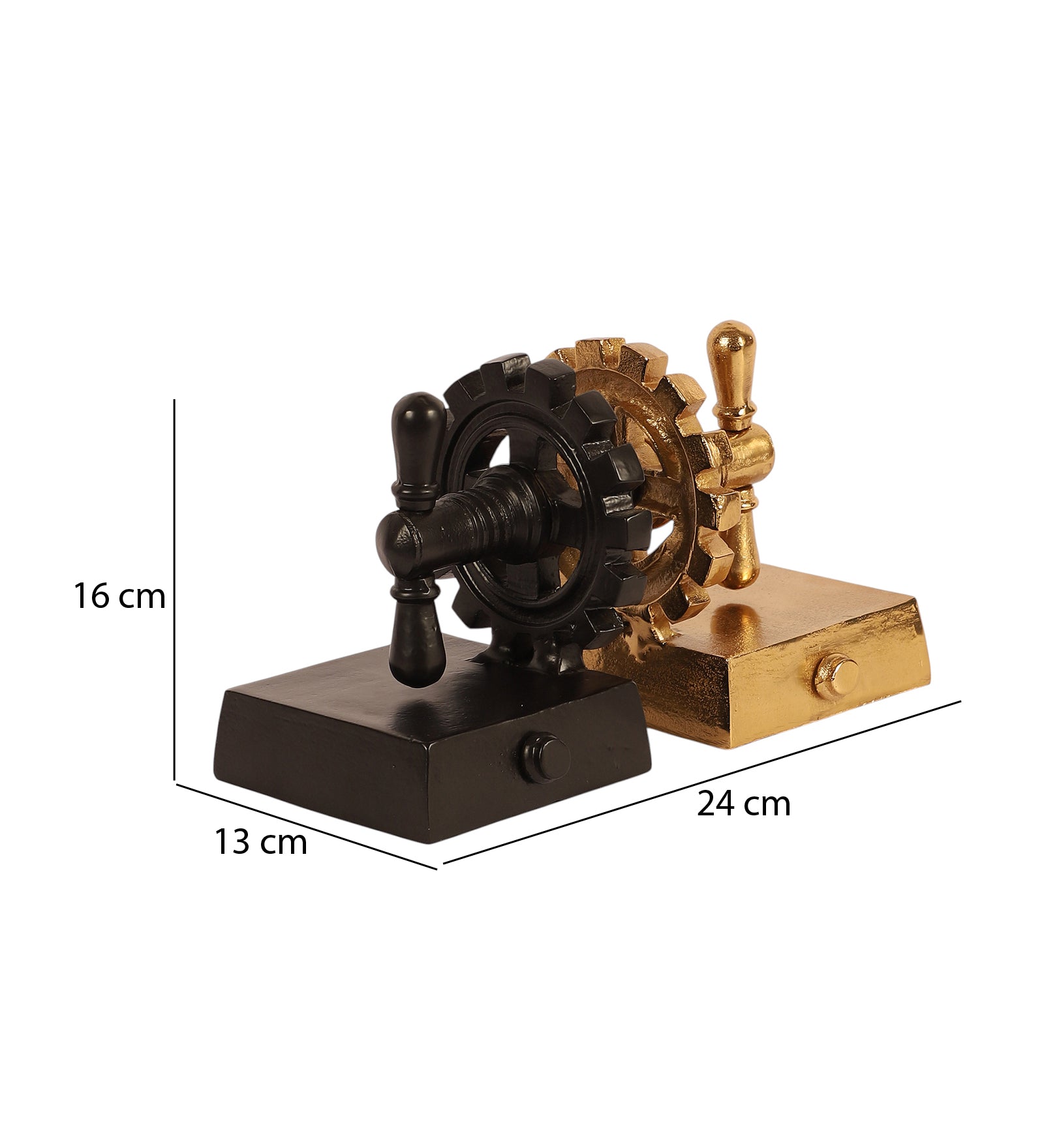 The Gearlock Bookend Black & Gold