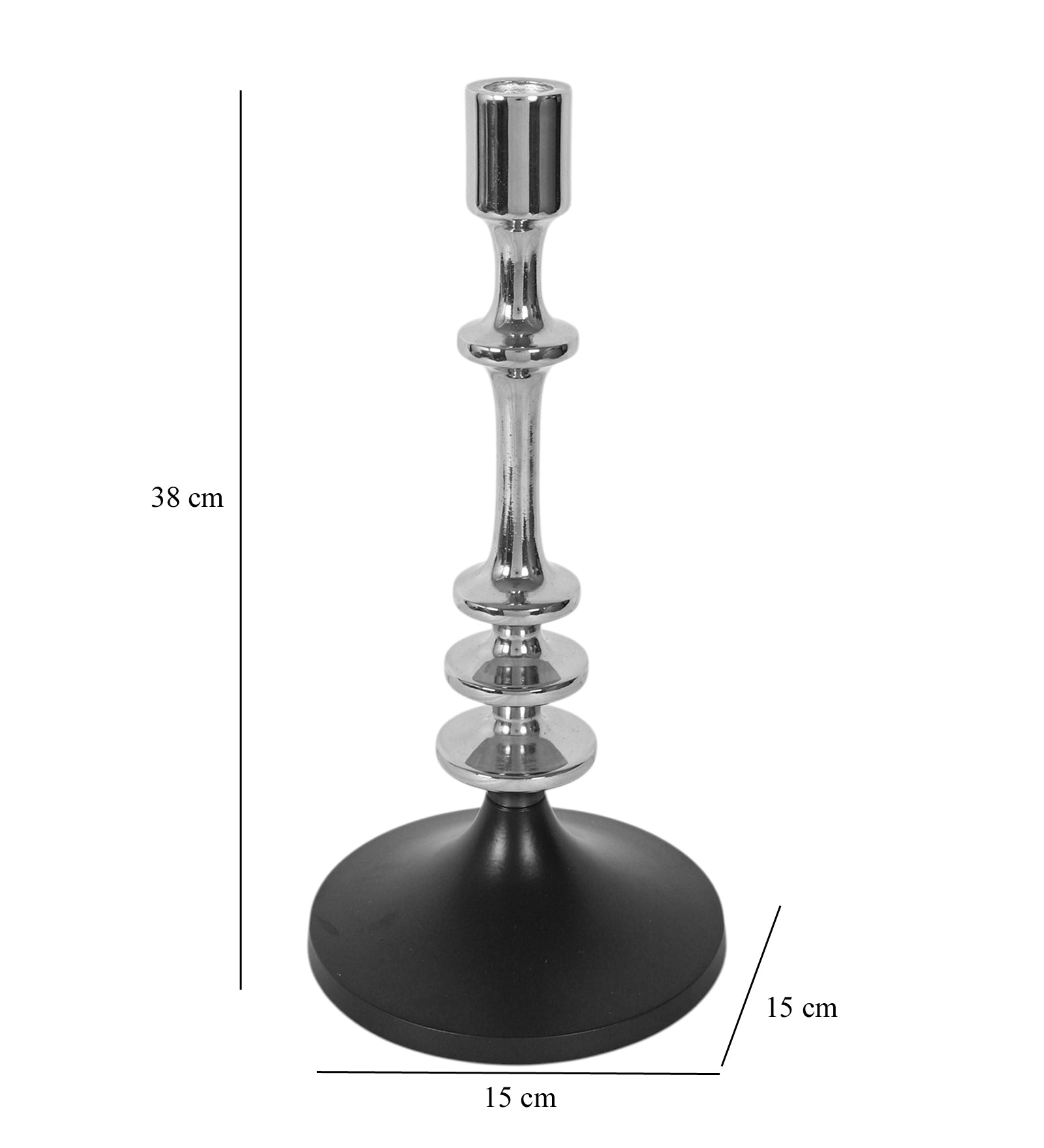 The Aristea Candle Holders Set of Silver