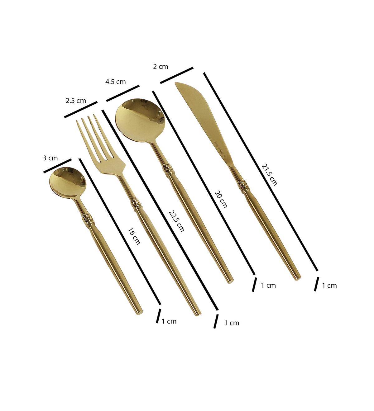 Juno Gold Cutlery Set of 16
