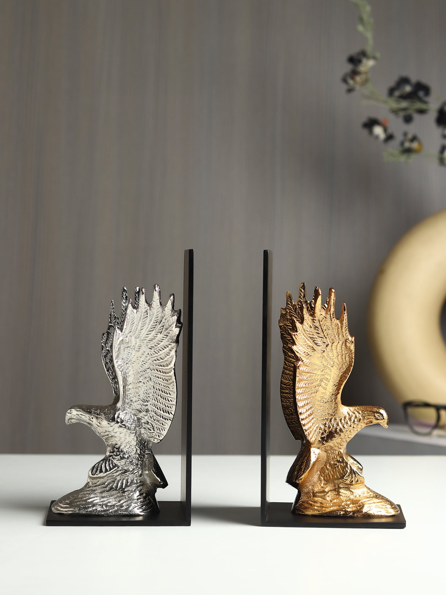 The Helion Pair Bookend Silver & Gold