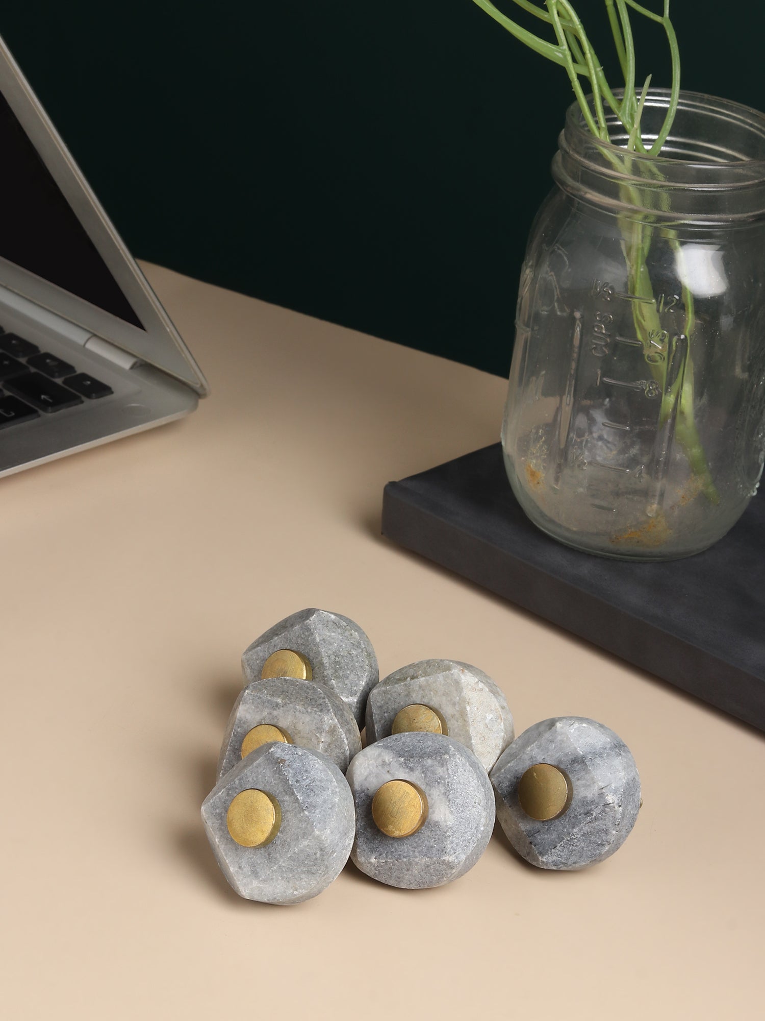 Slate Marble Knob set of 6