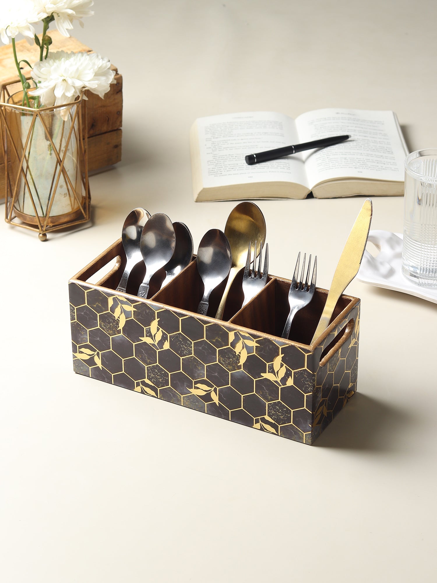 Gilded Hive Cutlery holder