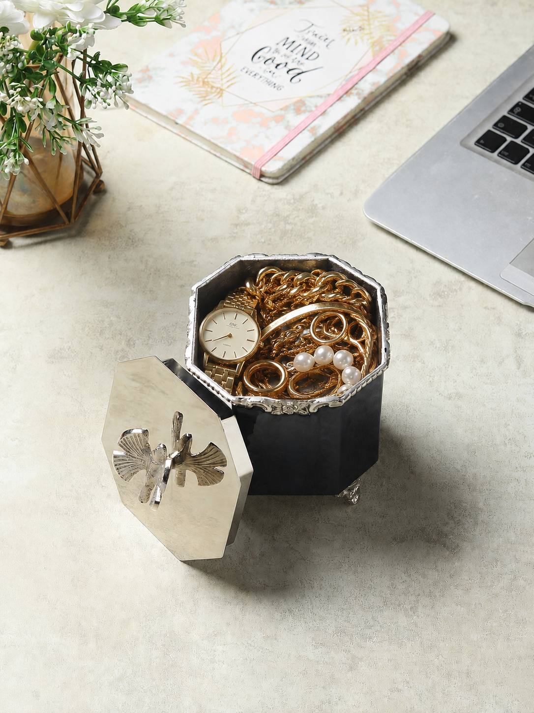 Dravelion Blue Pearl Small Storage Box