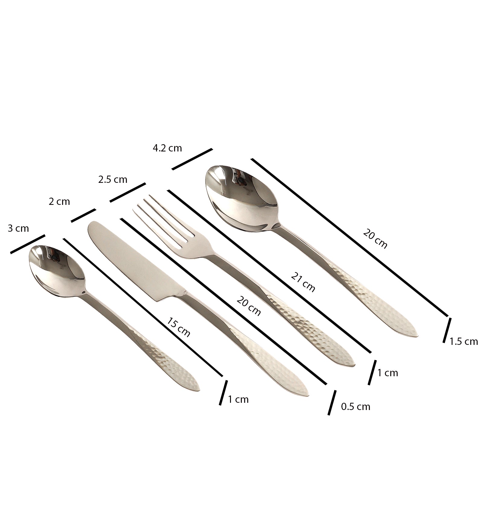 DUNE HAMMERED Cutlery set of 24