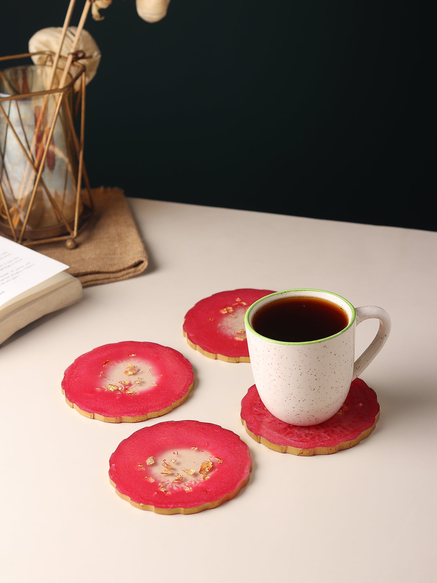 Quartz Glow Coaster Set