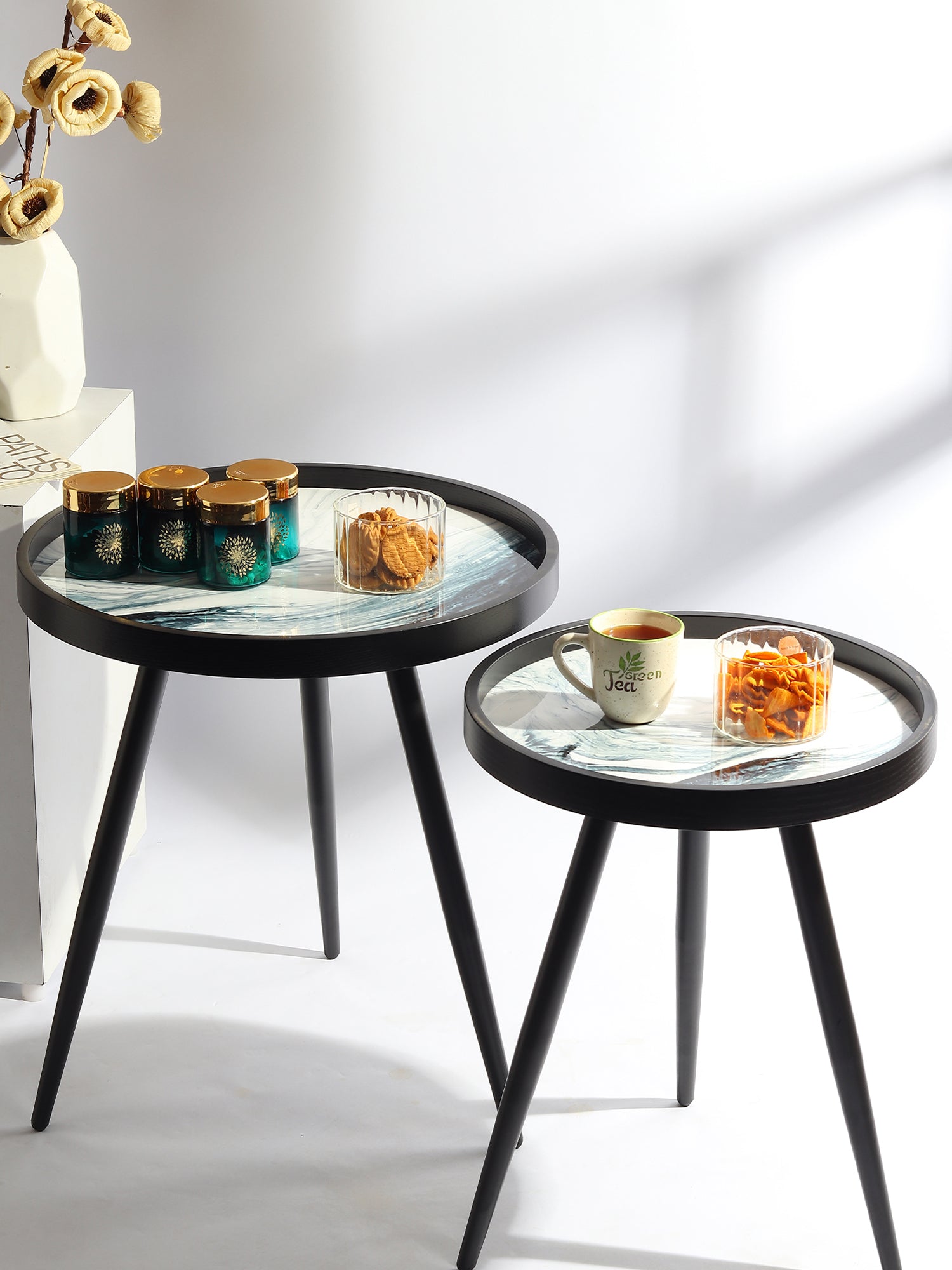 Marwood Round Side Table Set of 2