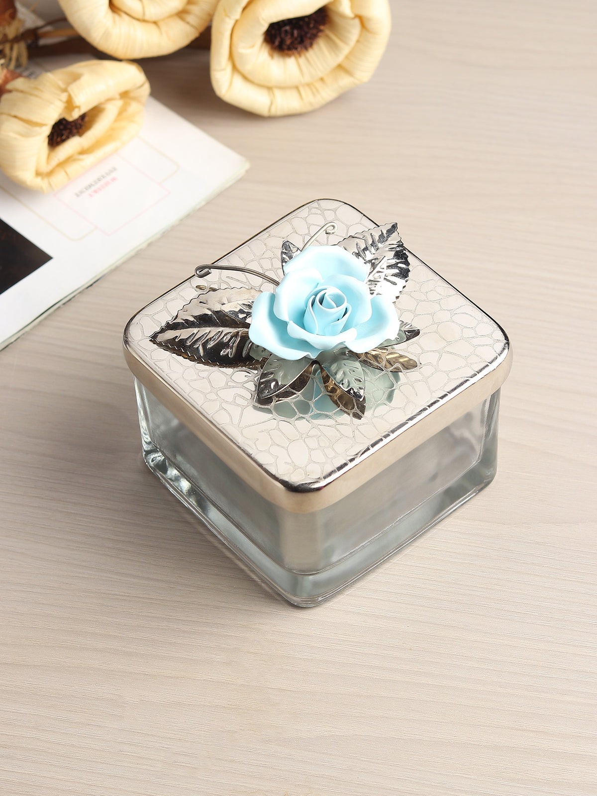 Petal Eclat Blue Square storage Box