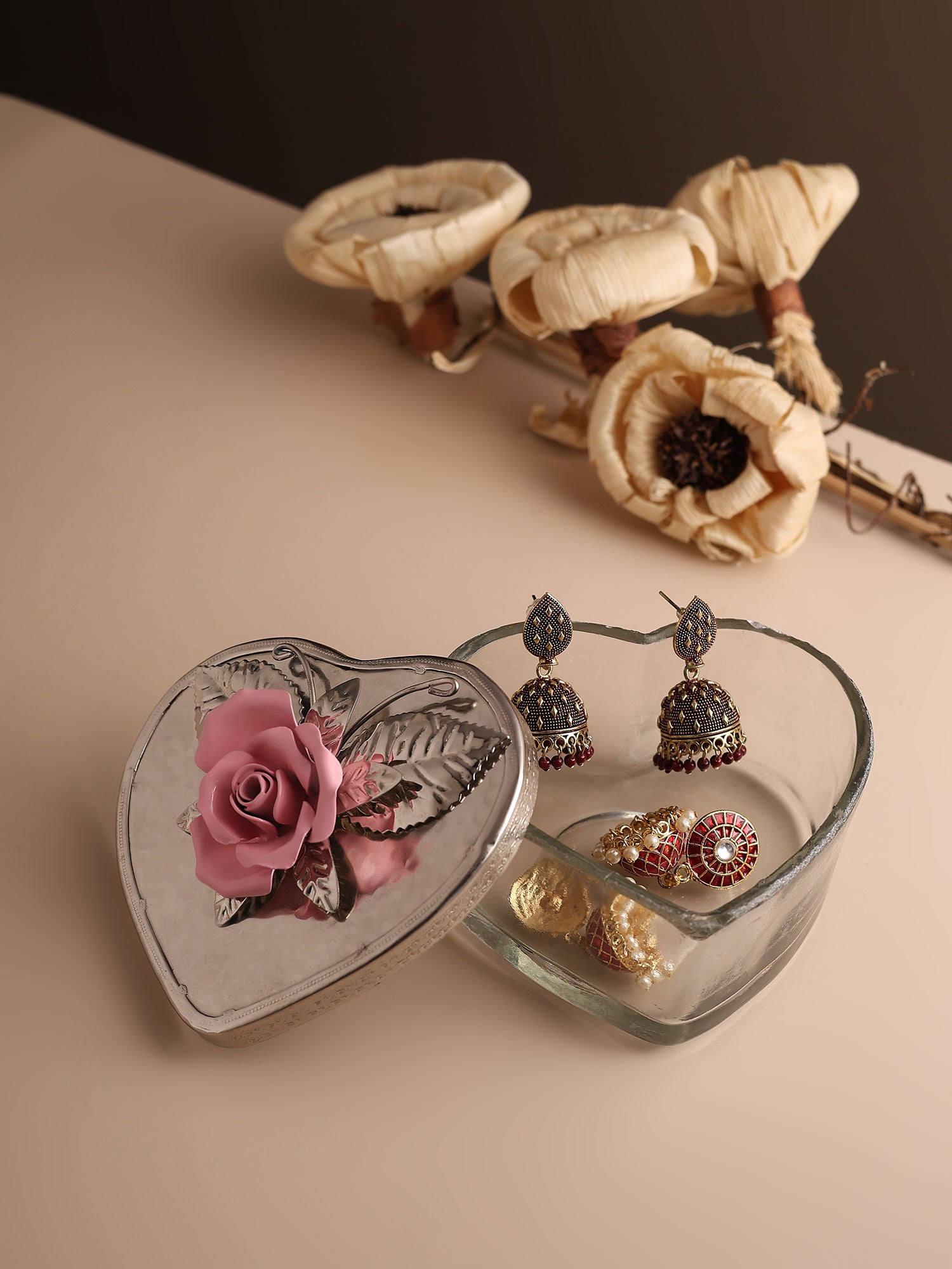 Petal Eclat Pink Heart Storage Box