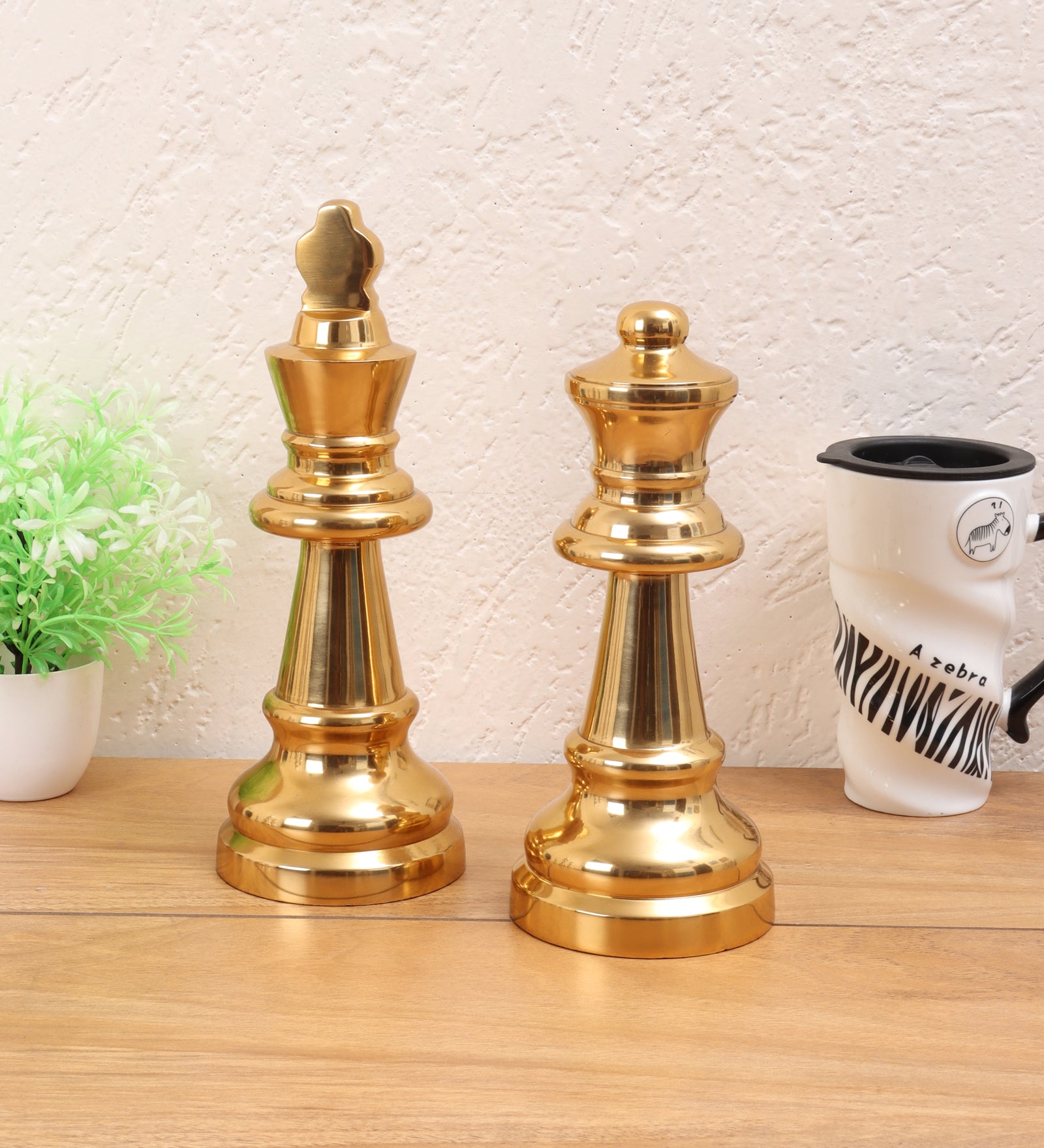 chess king queen gold large