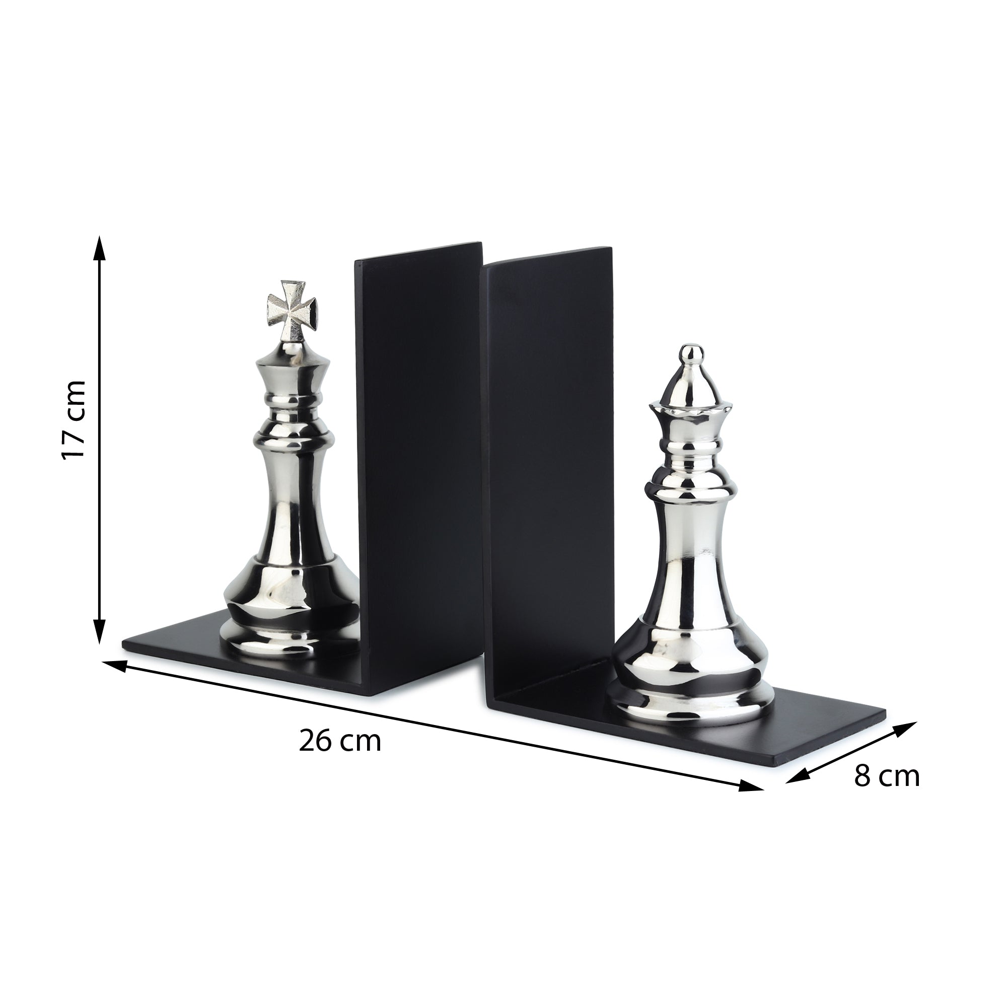 Orlian Bookend in Silver and Black