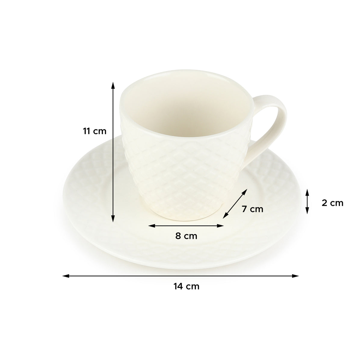 Criss Cup & Saucer Set of 6