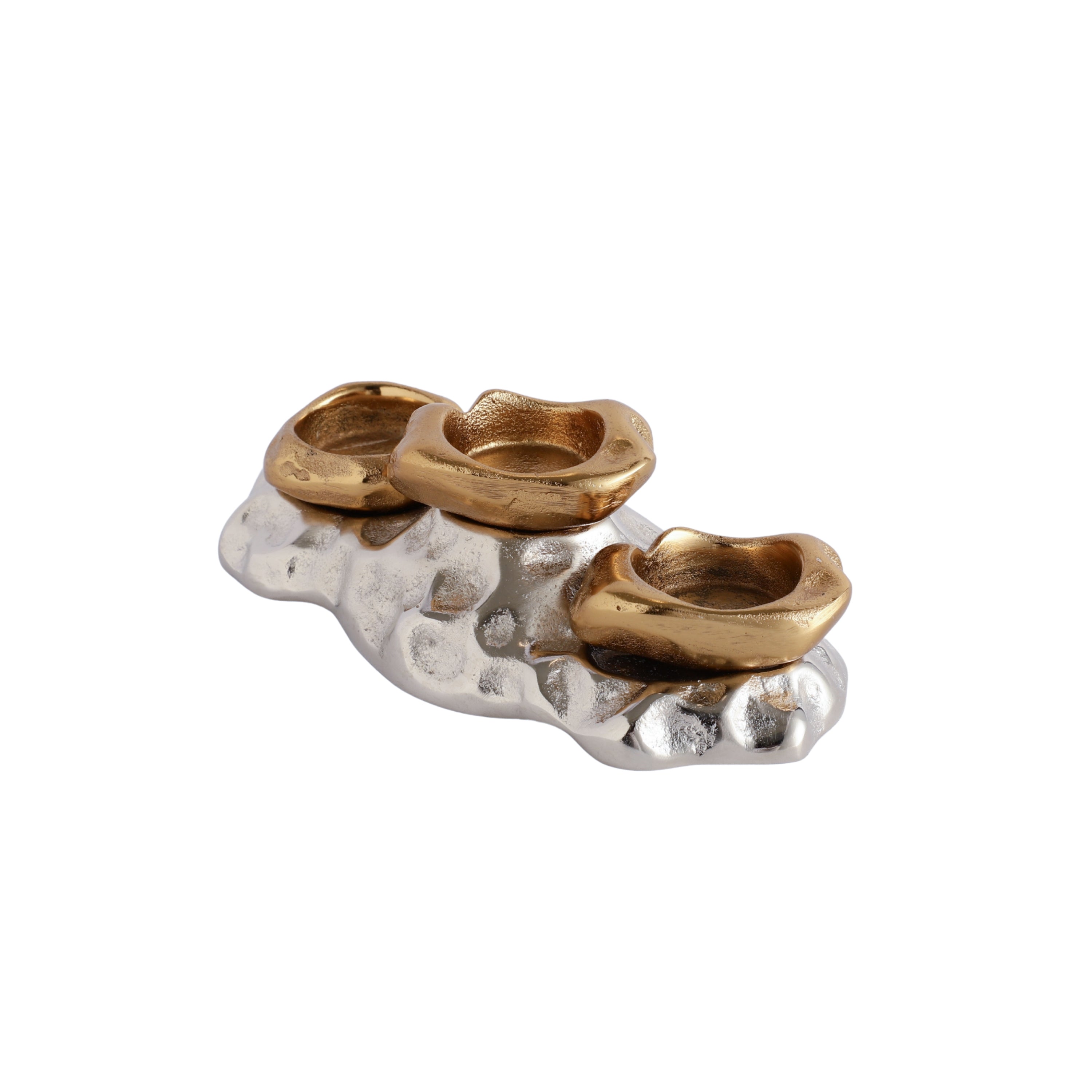 Eclora small T-Light holder in Gold & Silver