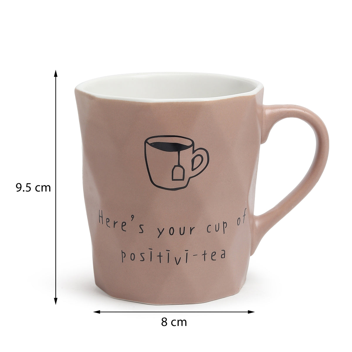 Positive-Tea Grey ceramic cup