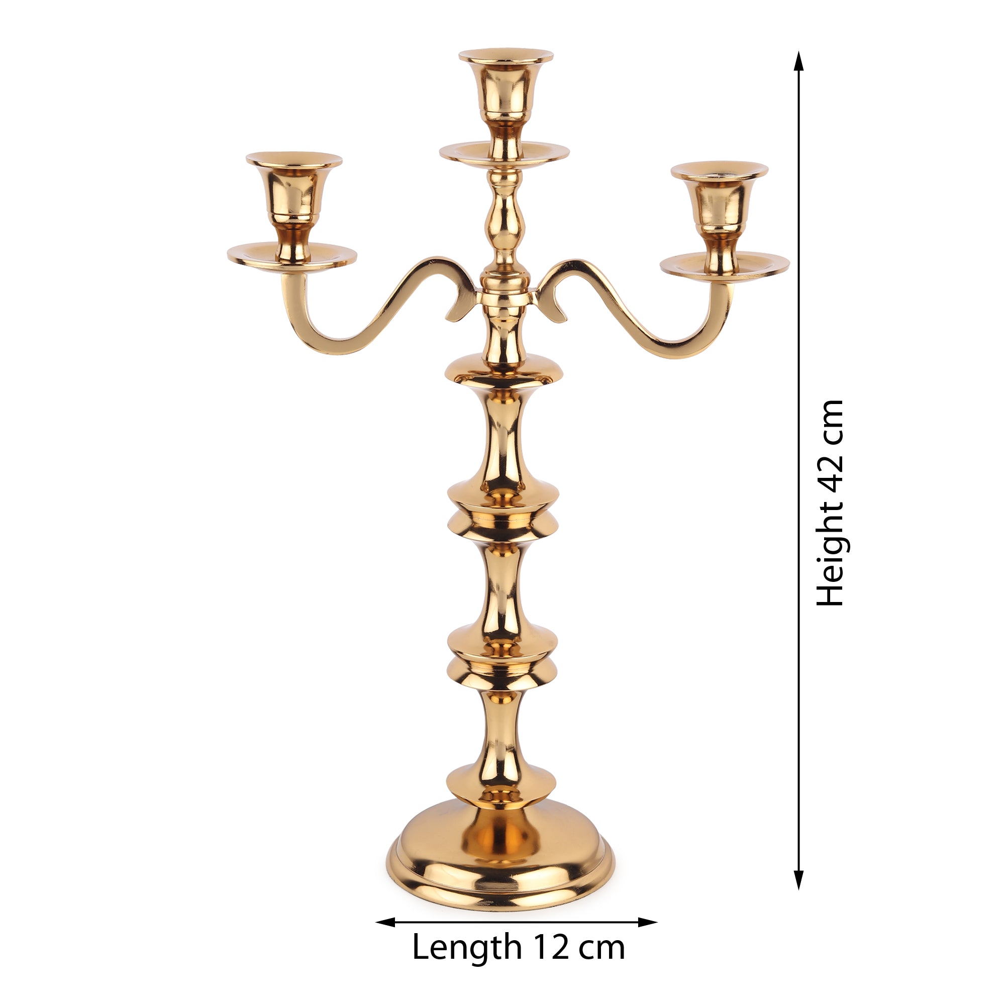 Imperium Crested 3-Arm Candleholder