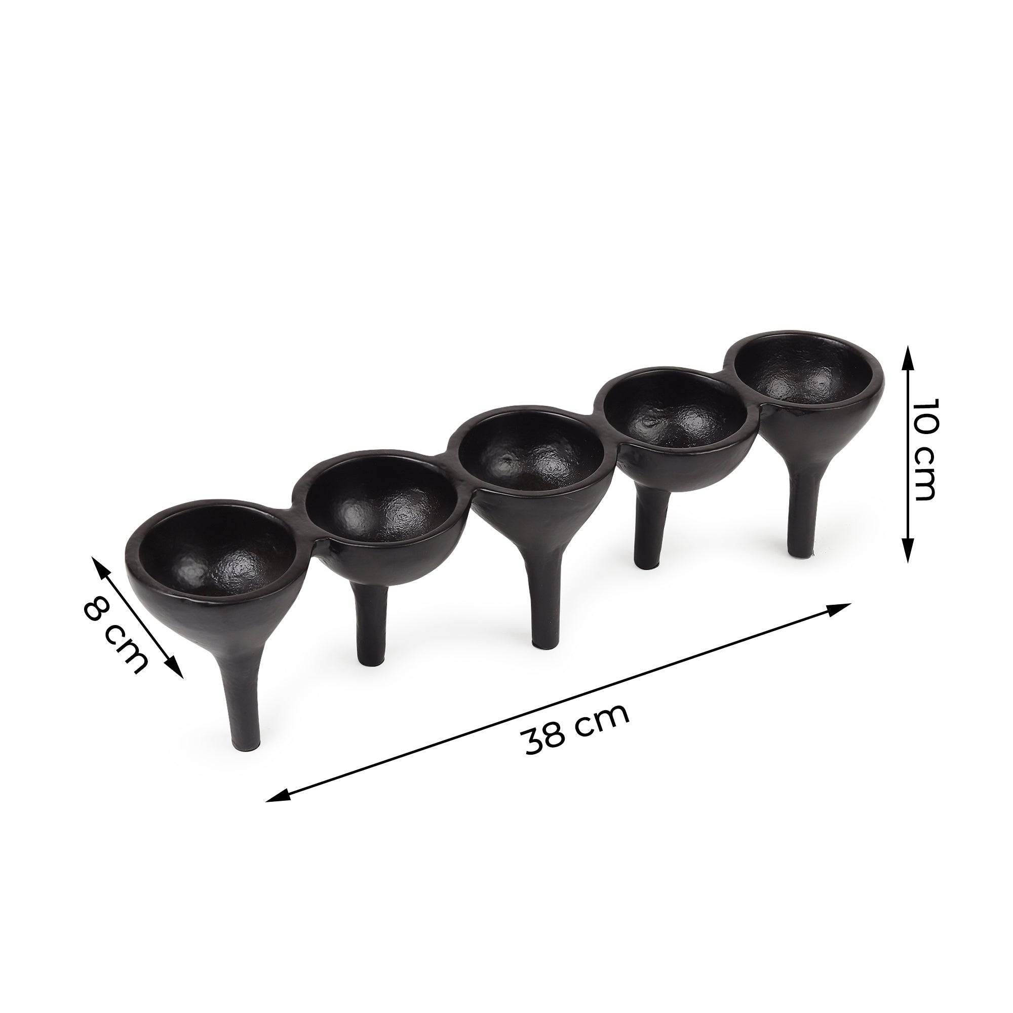 Rivera Candle & T-Light Holder –  Set of 2 in Black