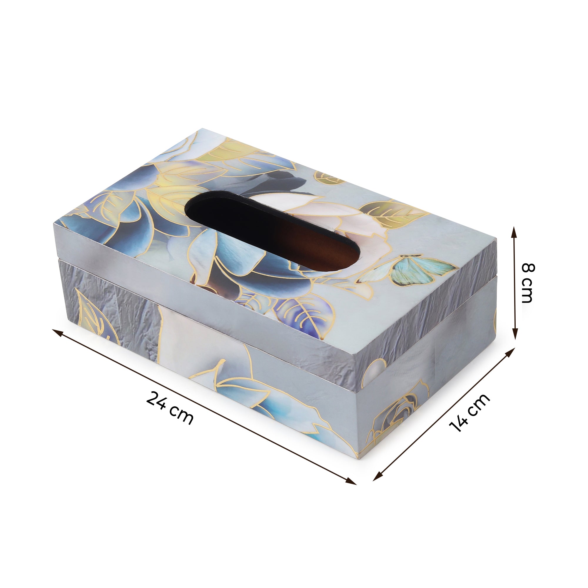 Azure Whisper Tissue Box Holder in Light Blue