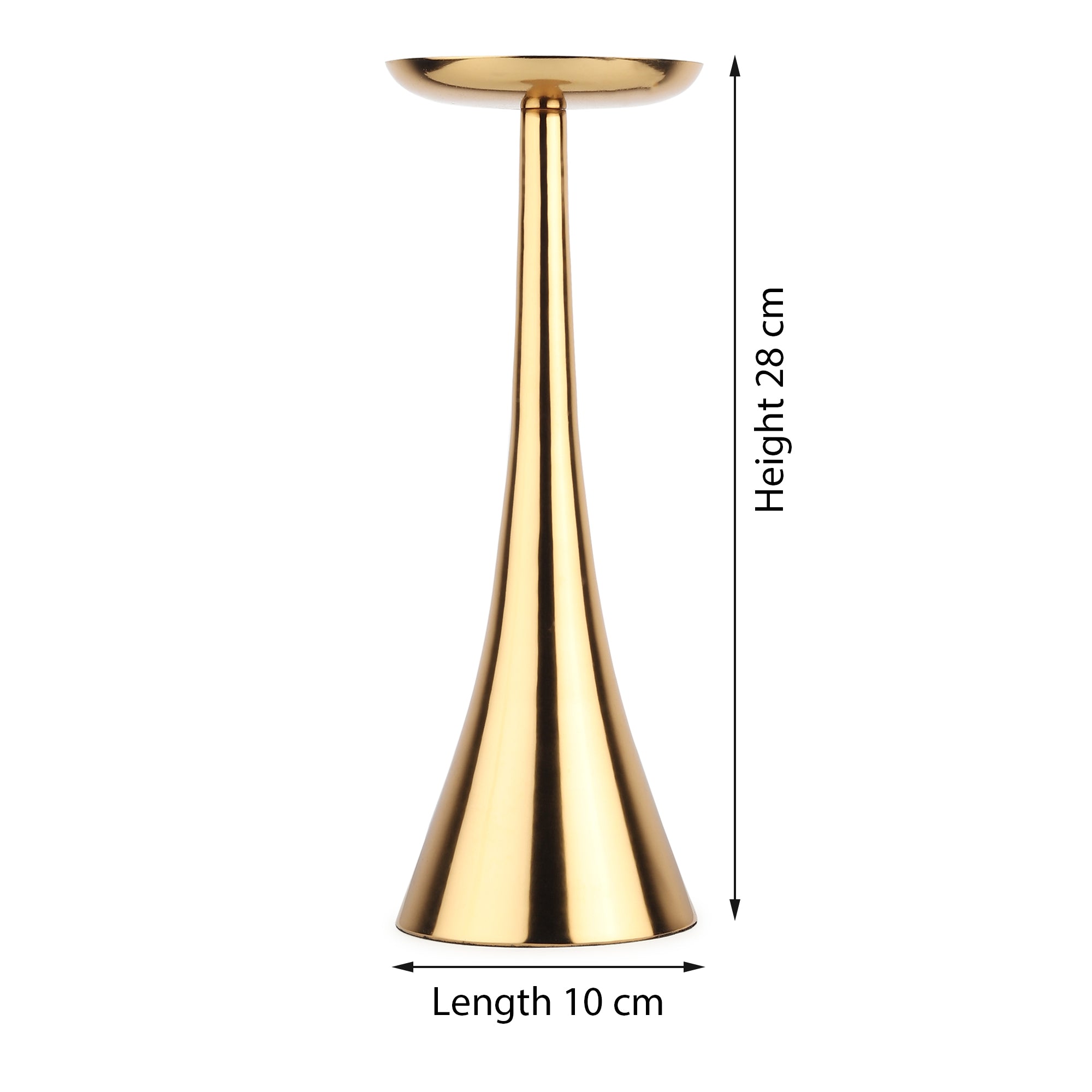 Aureus Tall Silver Pillar Candle Stand